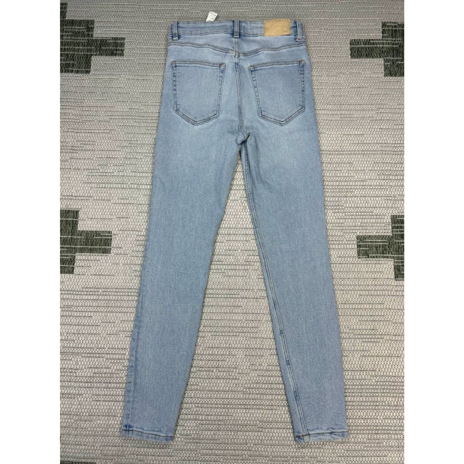 Zara Zara Jeans Womens 6 Blue Denim Logo Stretch High Rise Skinny 26x27 Adult Regular Button Zip Size 28" / US 6 / IT 42 - 2 Thumbnail