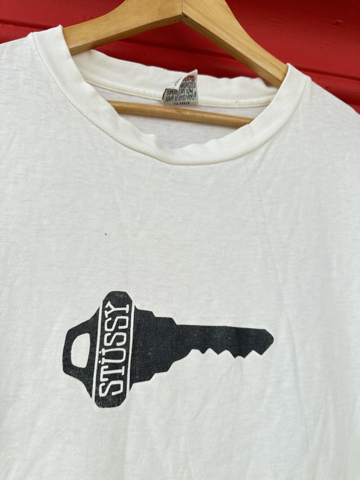 Stussy Distressed Vintage 90s Stussy Knowledge Is Key Tee Size US XL / EU 56 / 4 - 3 Thumbnail