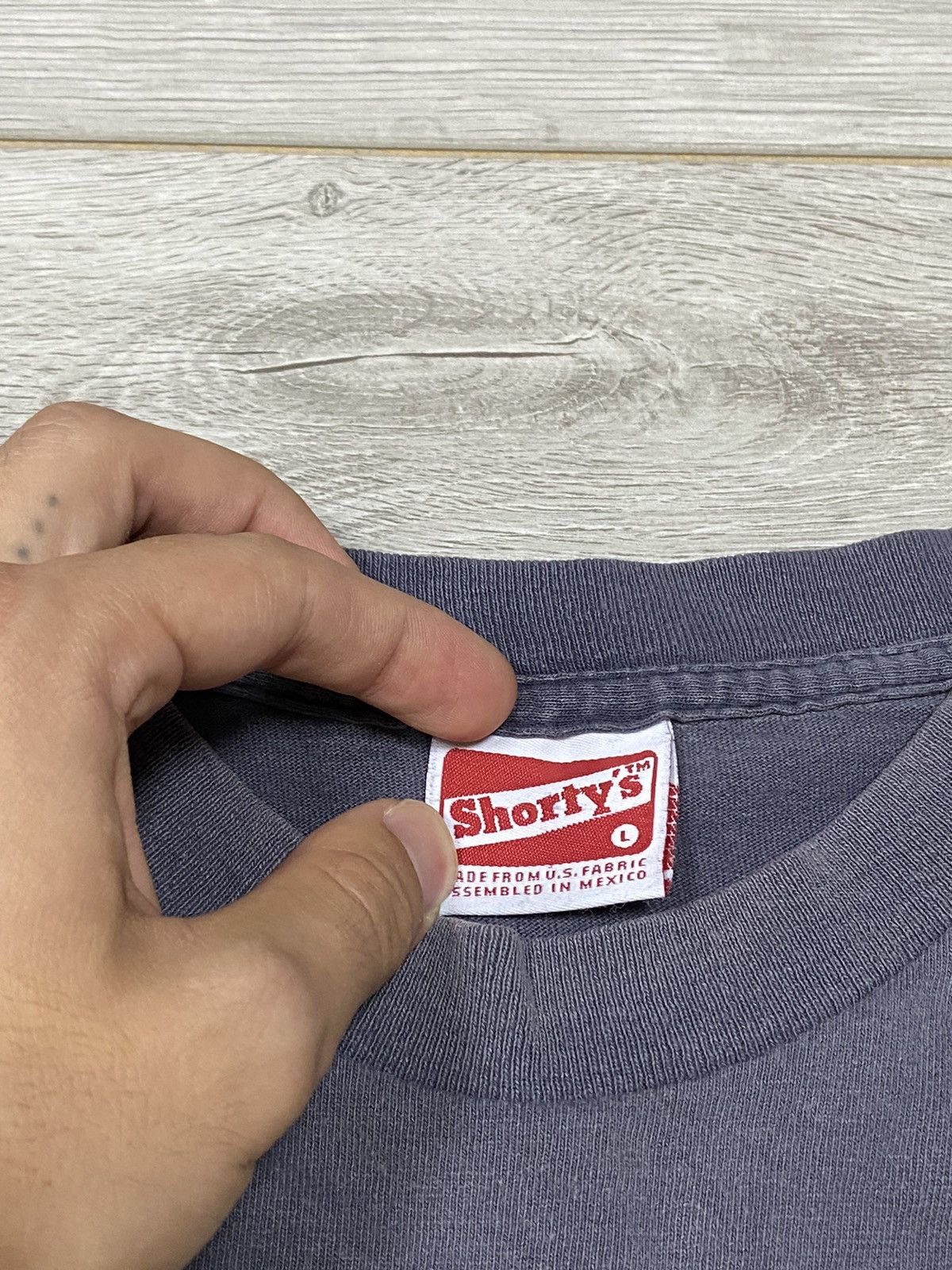 Shorty's Skateboards Shortys vintage hand big print t-shirt skate fade trashed Size US L / EU 52-54 / 3 - 2 Thumbnail
