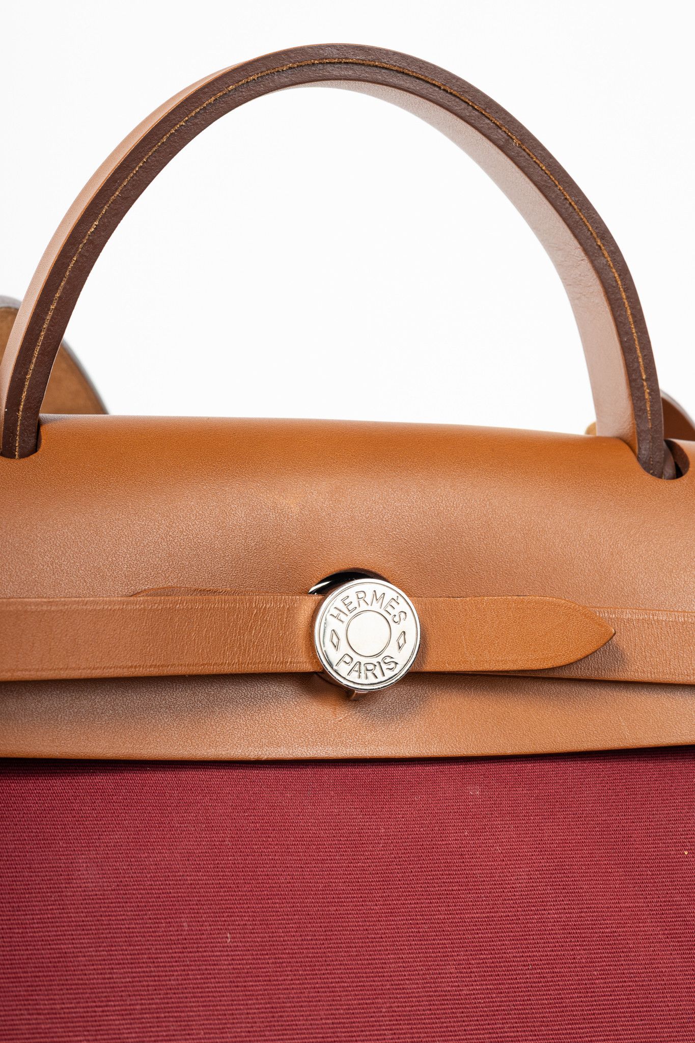 Hermes Hermes Herbag 31 Red Toile & Vache Hunter Satchel Size ONE SIZE - 11 Thumbnail