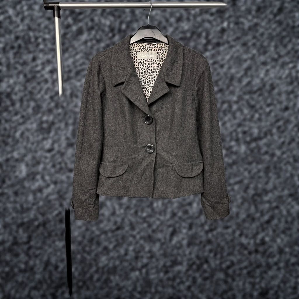 Max Mara Max Mara Womens Wool Blazer Jacket US 14 Gray Blazer Womens Size 14 Wool Jacket Size XL / US 12-14 / IT 48-50 - 1 Thumbnail