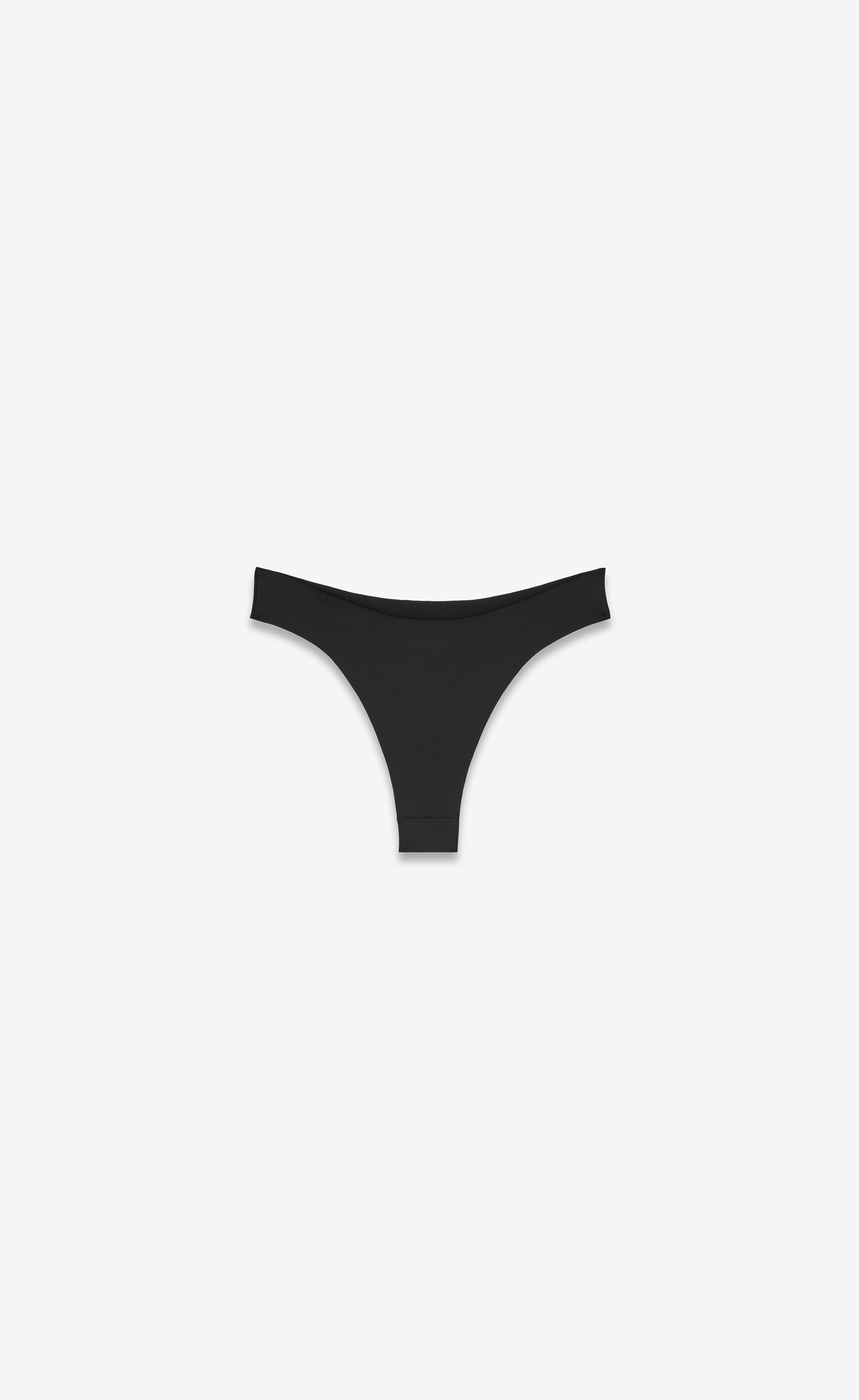 Saint Laurent Paris o1s1wg110225 Size: M / 745297 Tanga Pantie Jersey in Black Size ONE SIZE - 1 Thumbnail
