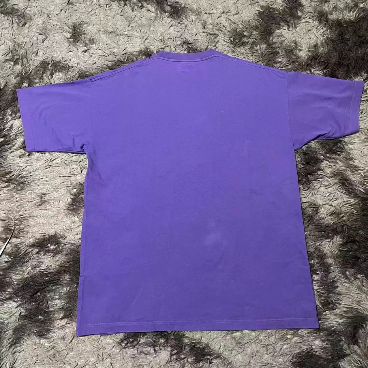 Vetements Vetements Purple Oversize White Logo Short Tee Size US XS / EU 42 / 0 - 2 Thumbnail