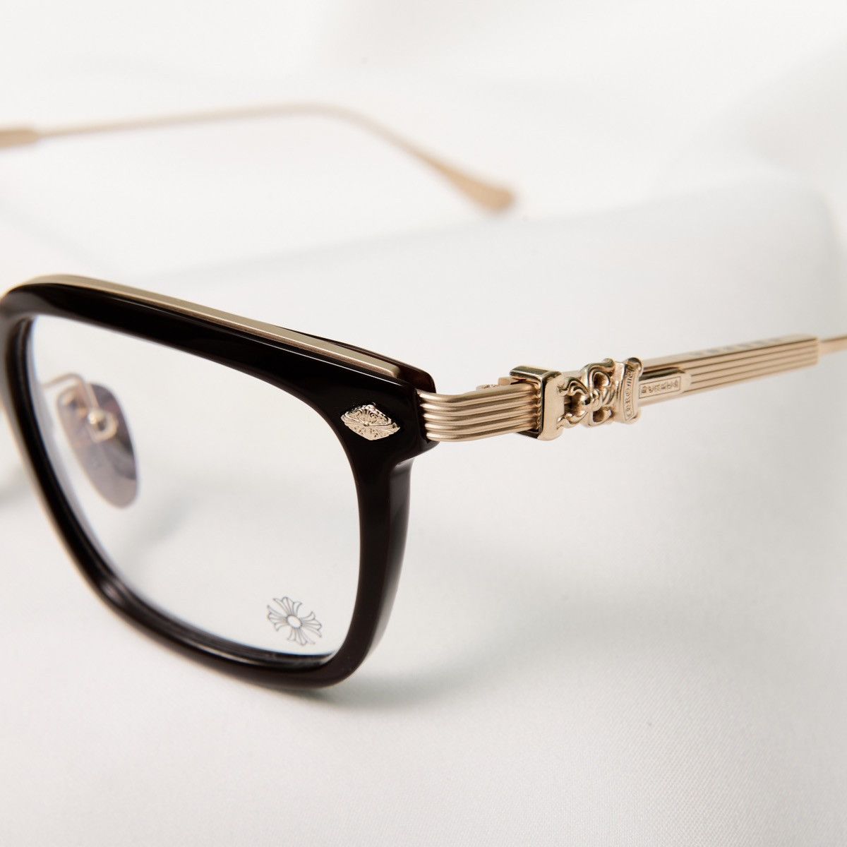 Chrome Hearts CHROME HEARTS OVERPOKED CLASSIC BROWN/ MATTE GOLD PLATED GLASSES Size ONE SIZE - 3 Thumbnail