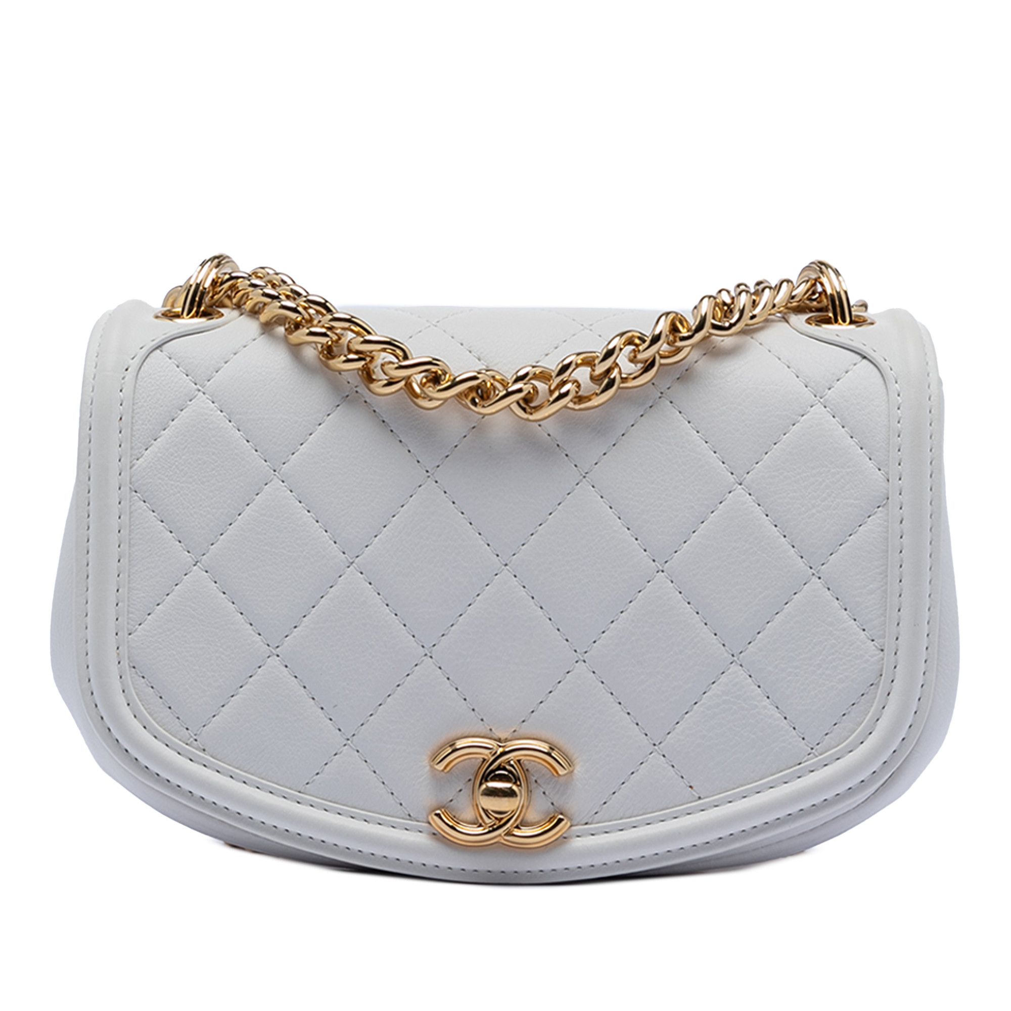 Chanel Chanel Small Quilted Calfskin Underline Saddle Flap Size ONE SIZE - 1 Thumbnail