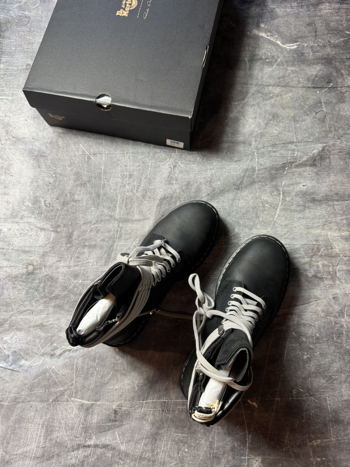 Dr. Martens × Rick Owens Dr. Martens 1460 DRKSHDW Quad Sole Steel Toe Boot Size US 13 / EU 46 - 4 Thumbnail