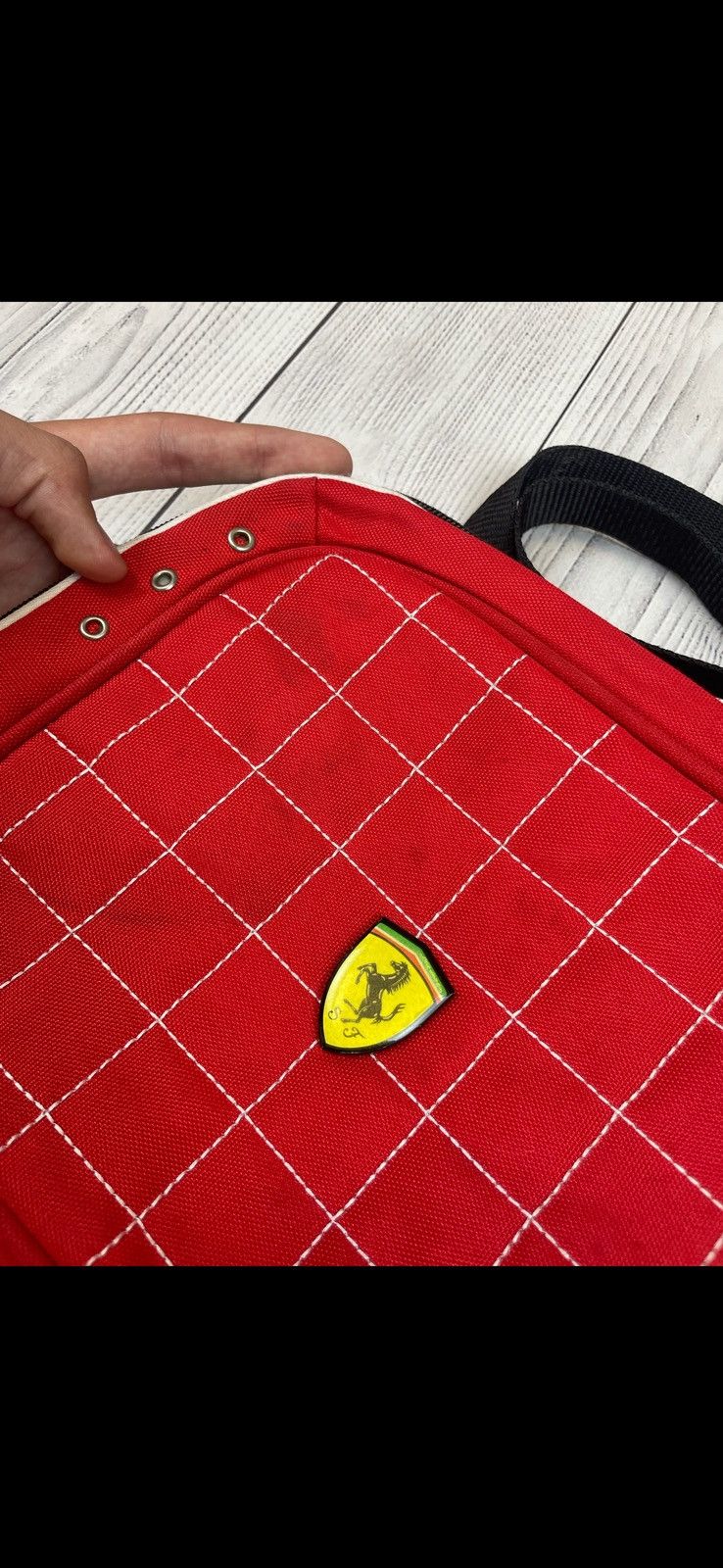 Ferrari Vintage racing ferrari bag rare red Size ONE SIZE - 3 Thumbnail