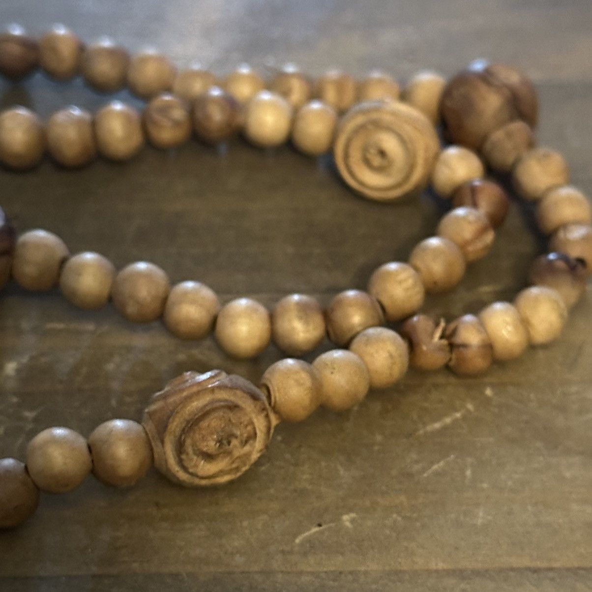 Vintage Vintage carved wooden bead necklace Size ONE SIZE - 3 Thumbnail