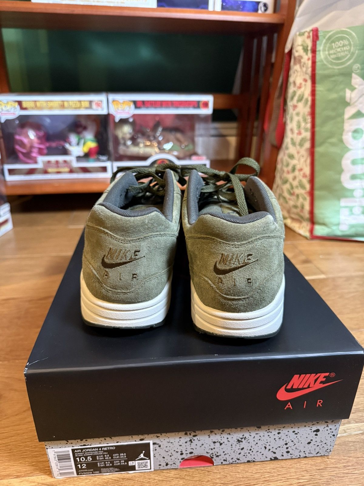 Nike Nike Air Max 1 Olive Canvas Suede Size US 10 / EU 43 - 5 Thumbnail