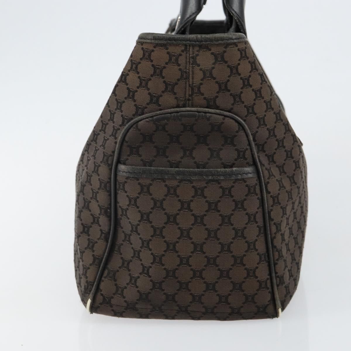 Celine CELINE Macadam Canvas Boogie Hand Bag Dark Brown Black Size ONE SIZE - 5 Thumbnail