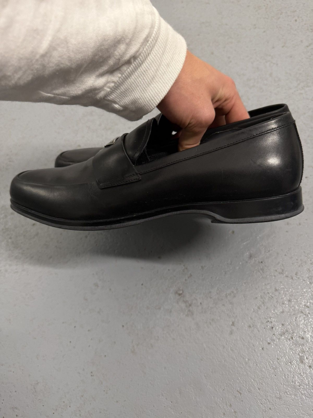 Prada Prada Leather Penny Logo Loafers Size US 11 / EU 44 - 8 Thumbnail