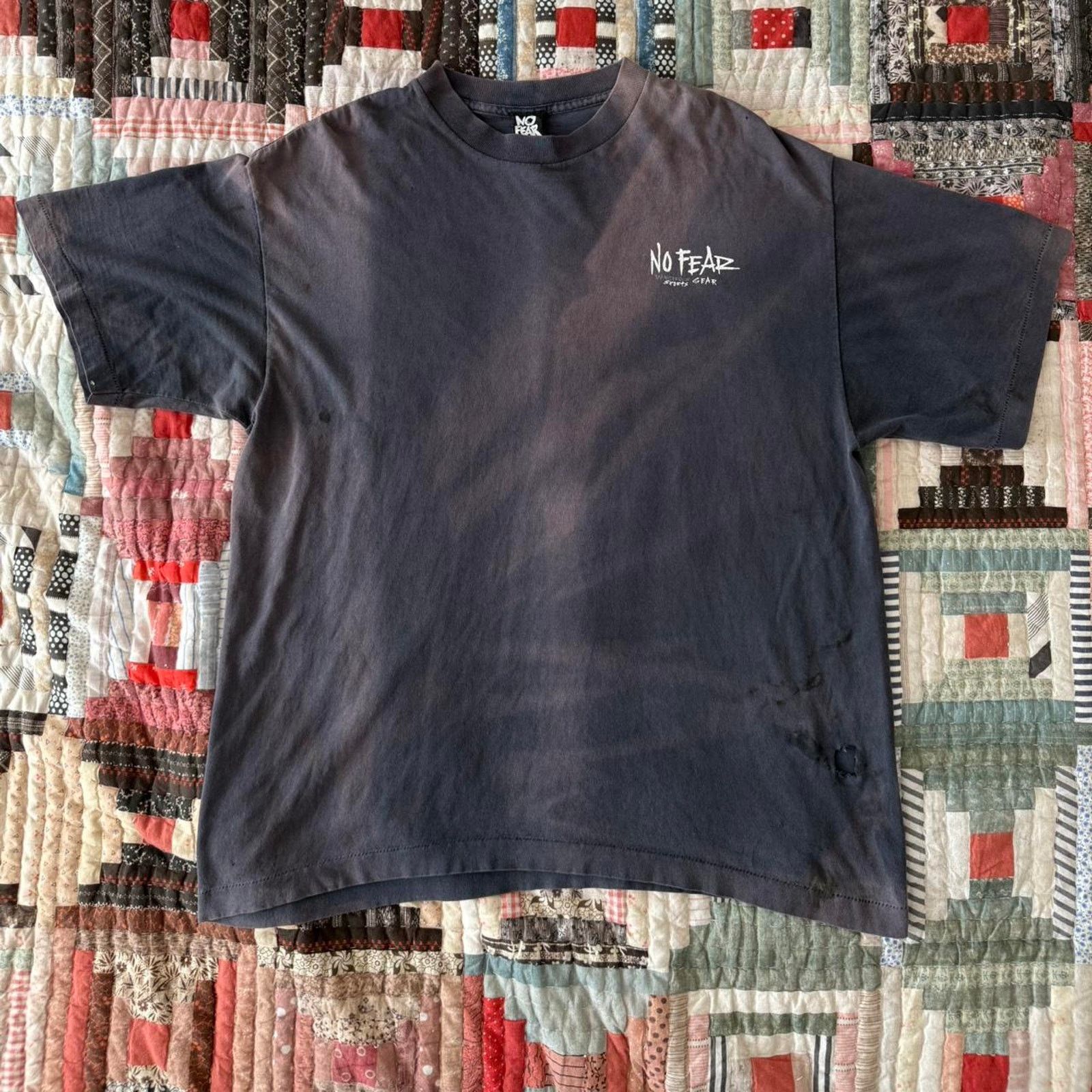 Vintage 90s vintage no fear tee Size US XL / EU 56 / 4 - 1 Thumbnail