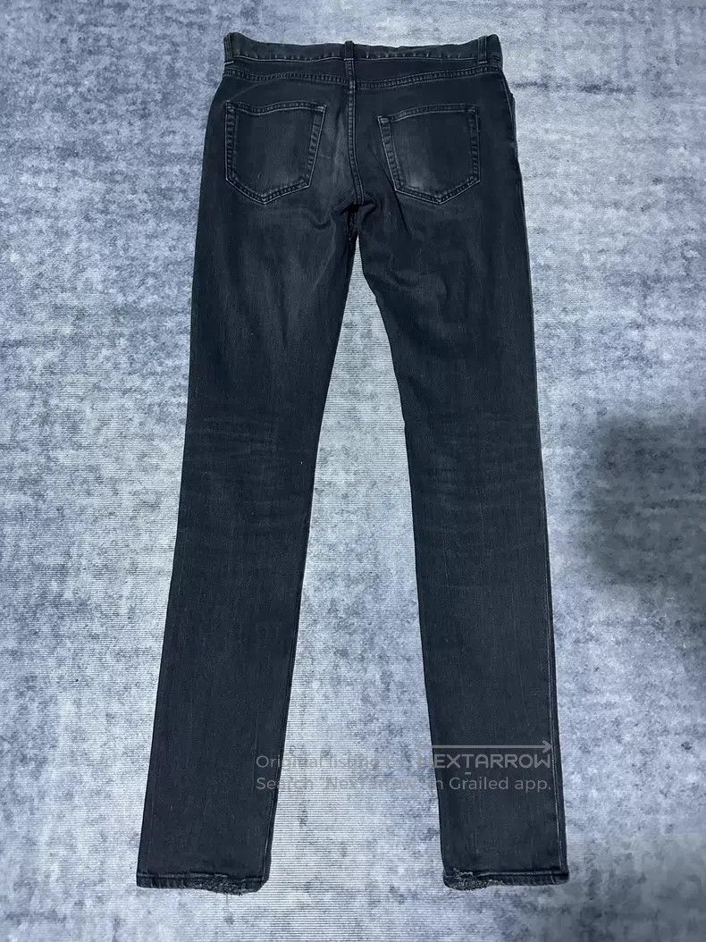 Saint Laurent Paris Saint Laurent Paris Black water-washed patchwork denim pan Size US 29 - 2 Thumbnail