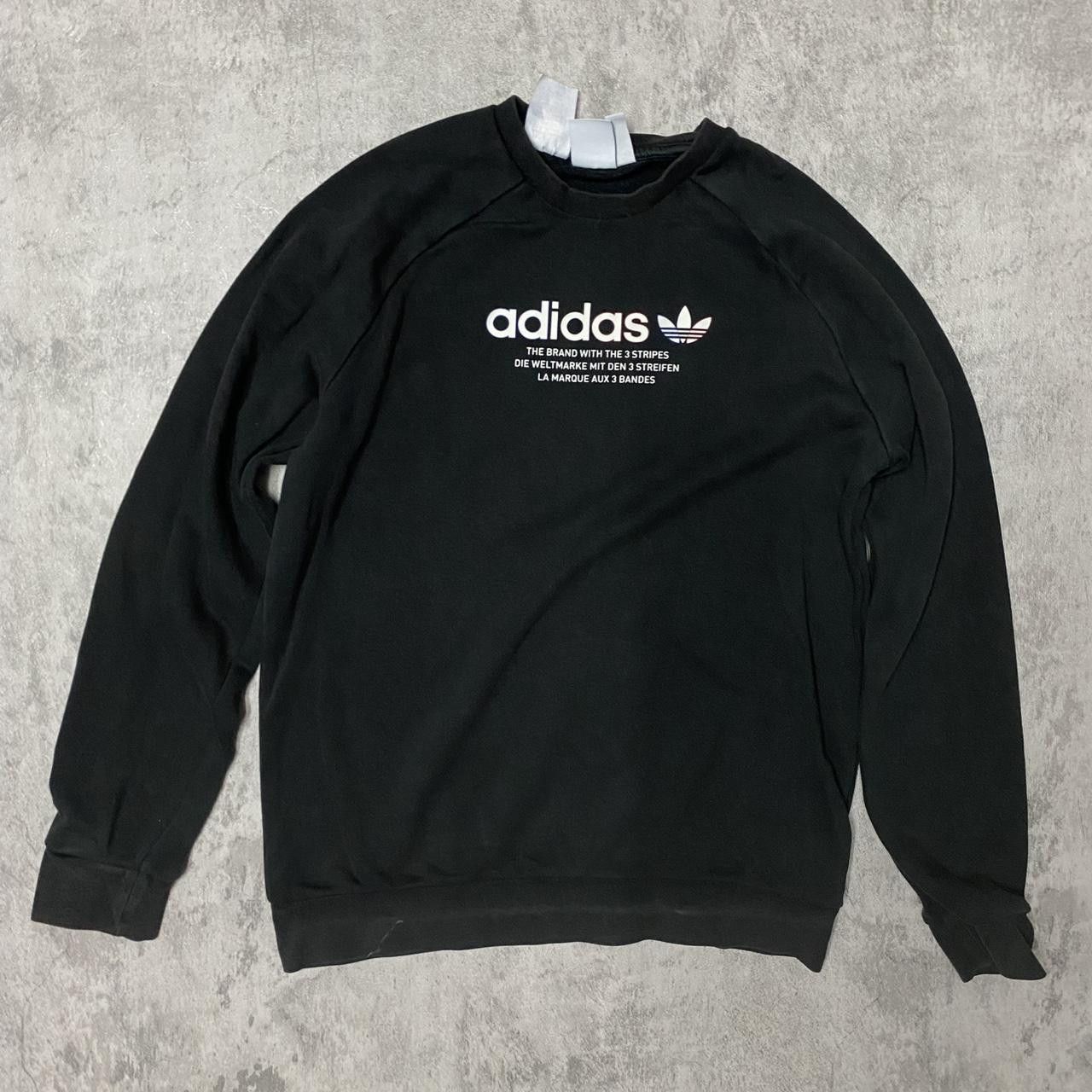 Adidas Adidas black crewneck sweatshirt with white logo #sportswear Size US S / EU 44-46 / 1 - 1 Thumbnail