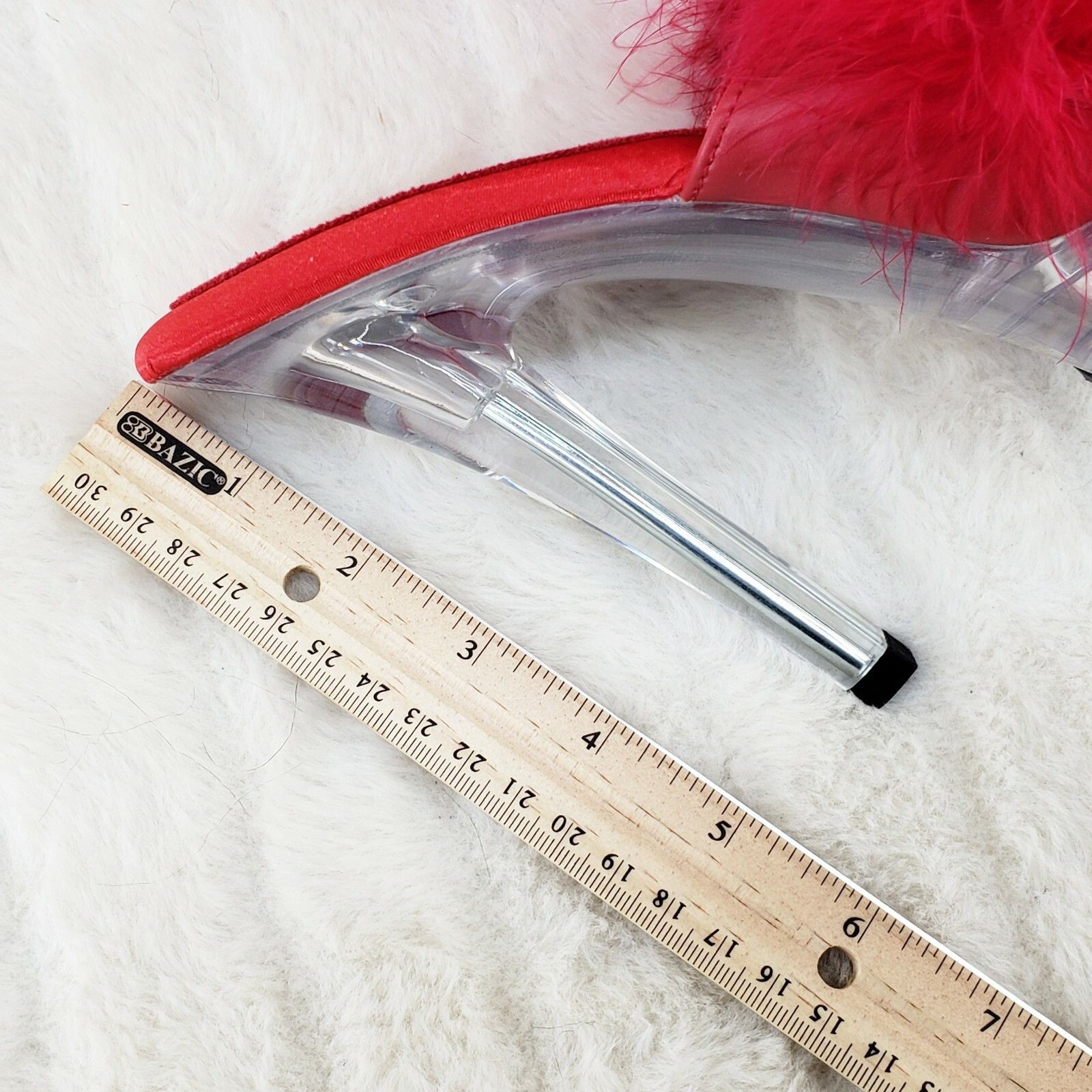 Majesty 501 Marabou Feather Slip On Platform Sandals 6 Stil