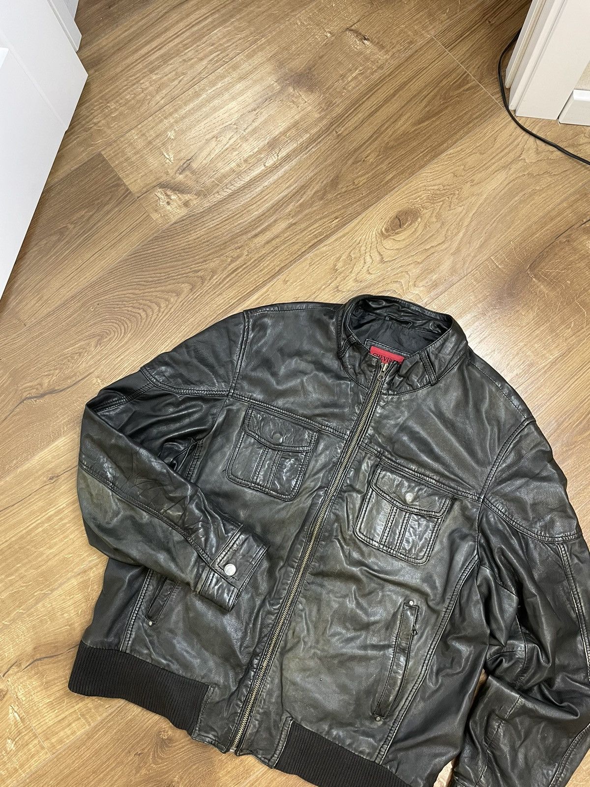 Genuine Leather Vintage Genuine Leather Aviator Leather Jacket Garment Dyed Size US L / EU 52-54 / 3 - 4 Thumbnail
