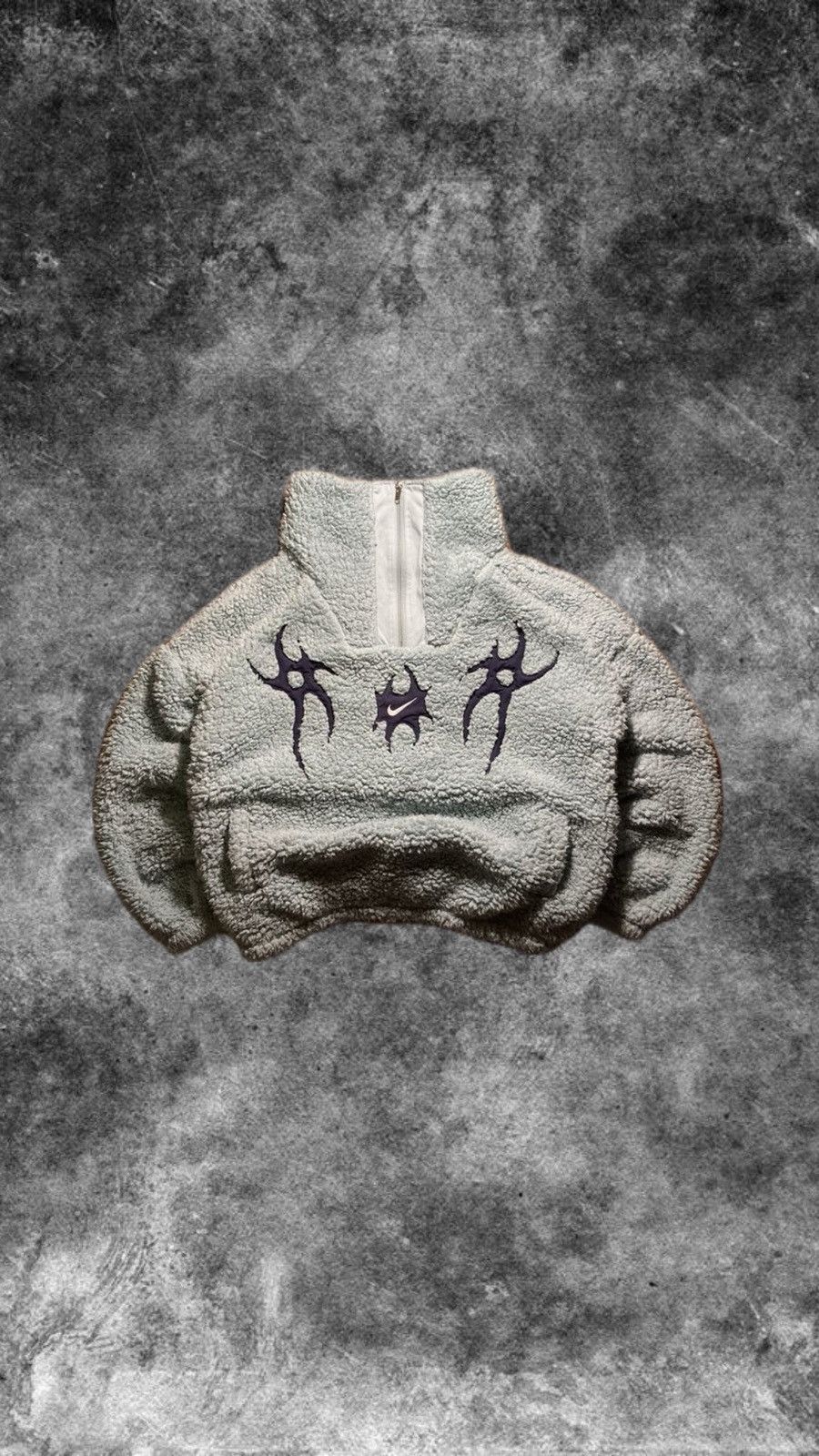 Nike × Vintage ⛩️Nike 1/3zip custom sherpa fleece vintage y2k biglogo blue Size US L / EU 52-54 / 3 - 2 Thumbnail