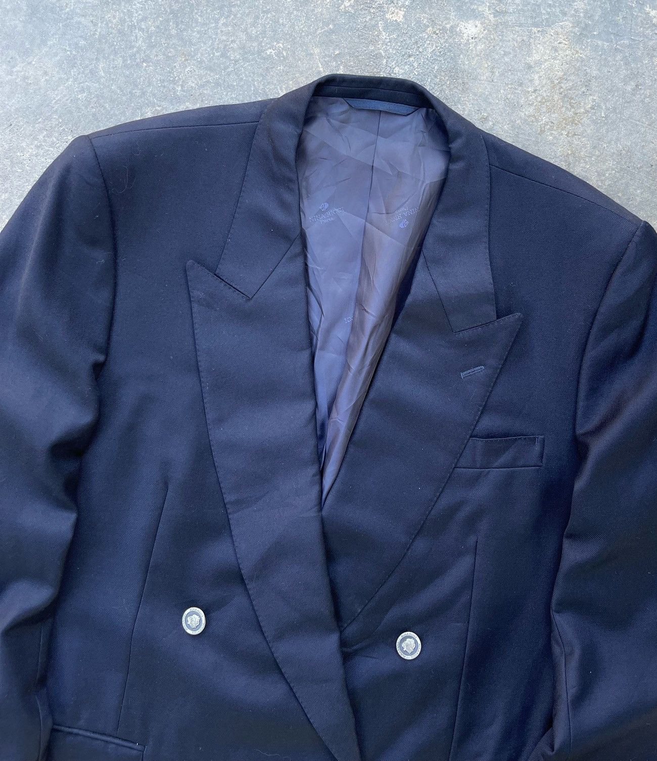 Designer × Japanese Brand × Vintage 🔥Vintage Nina Ricci Men's Double Breasted Blazer Jacket Size US M / EU 48-50 / 2 - 6 Thumbnail