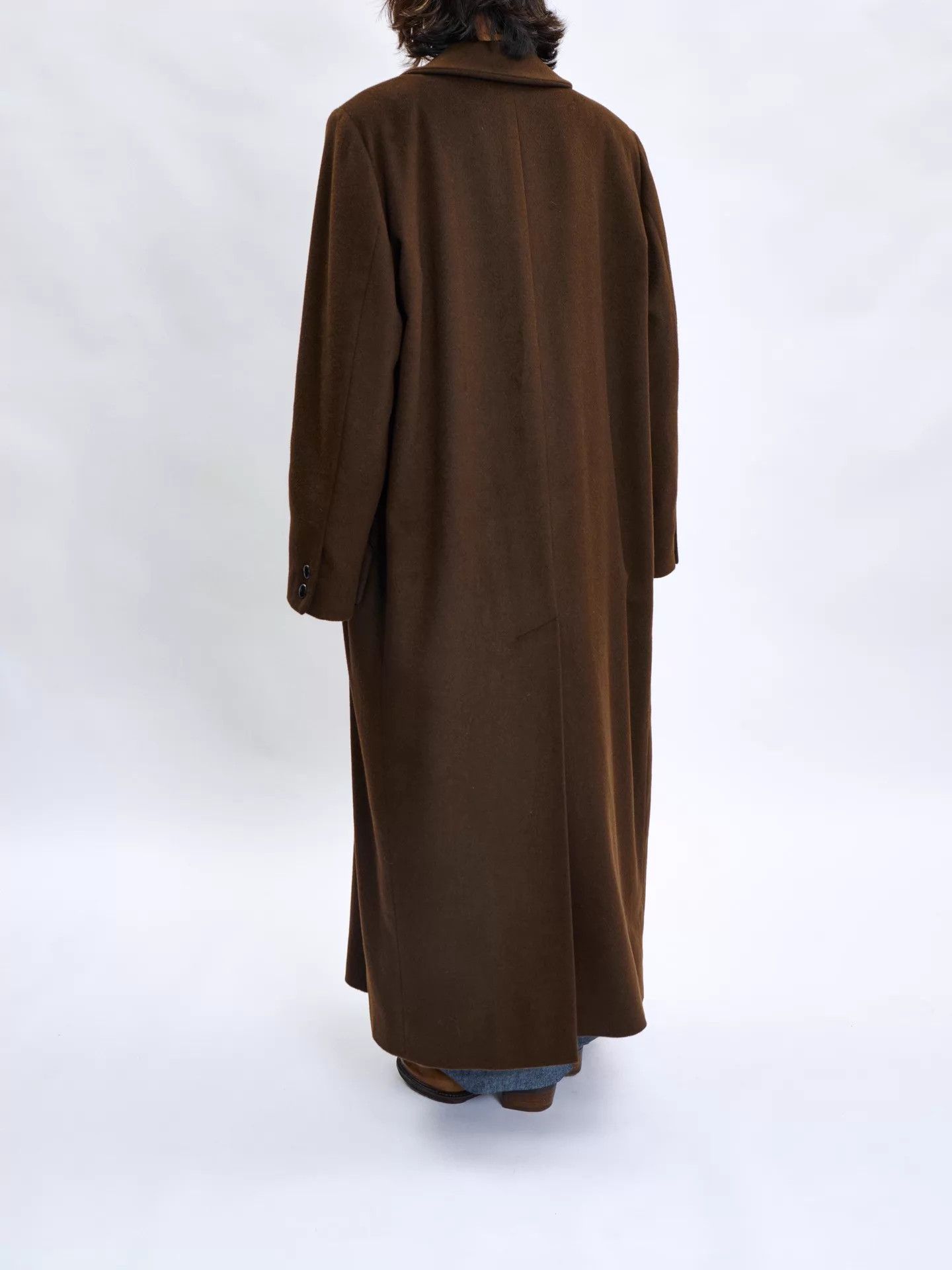 Krizia 90s Krizia Deep Chocolate Brown Cashmere Coat Size M / US 6-8 / IT 42-44 - 4 Thumbnail