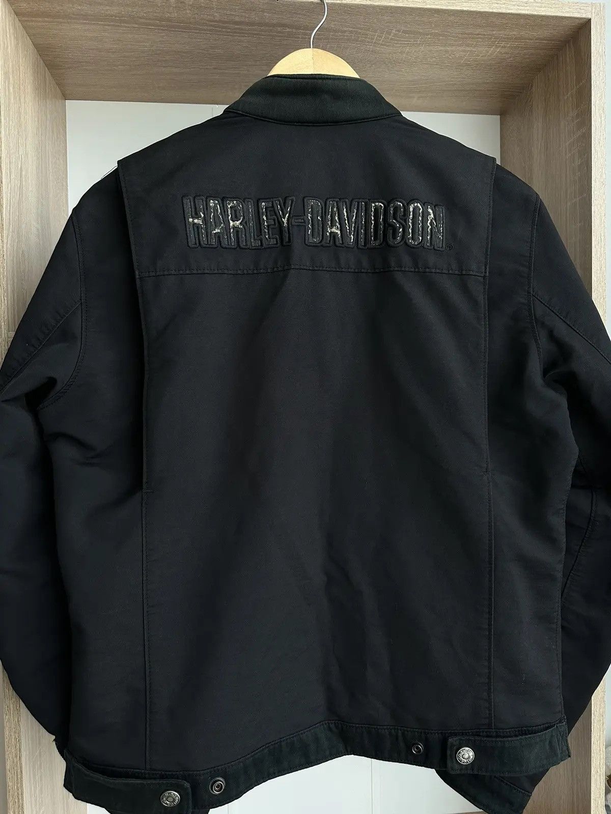 Harley Davidson × Vintage Vintage Harley-Davidson Big Logo Moto Black Jacket Size US S / EU 44-46 / 1 - 11 Thumbnail