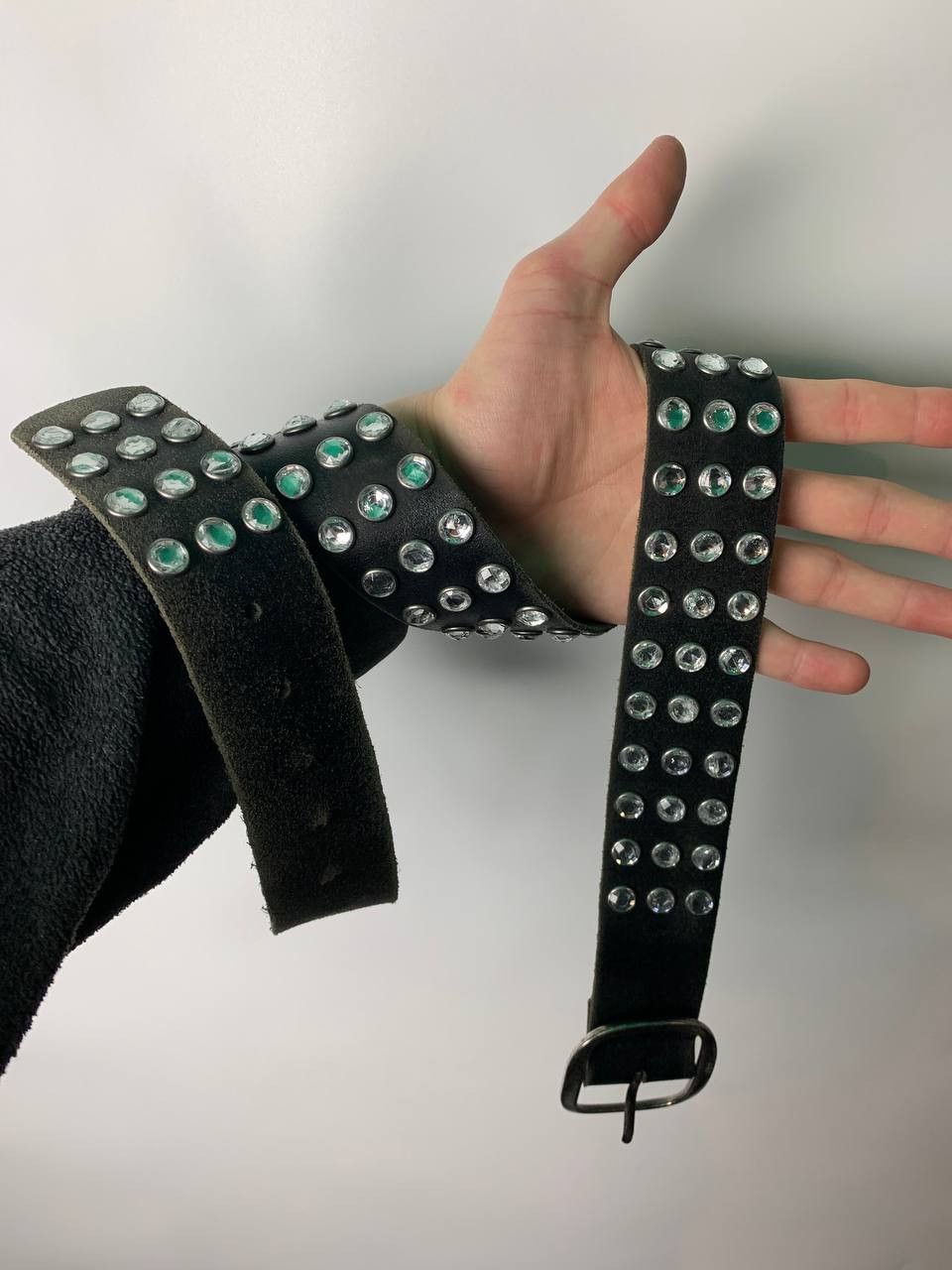 Vintage streetwear Y2K AvantGarde leather belt
