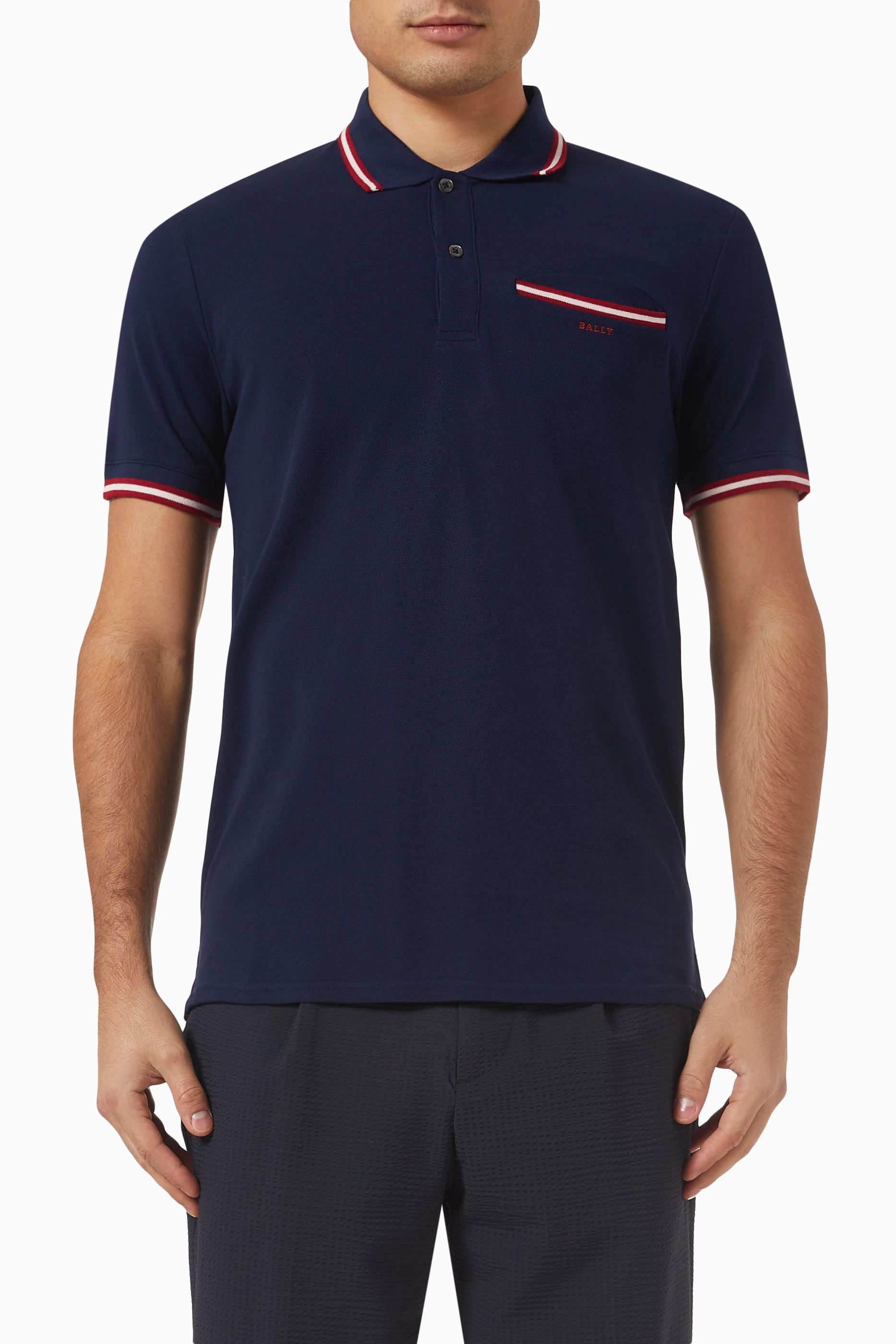 Bally BALLY navy blue embroidered chest logo polo shirt Medium Size US M / EU 48-50 / 2 - 2 Thumbnail