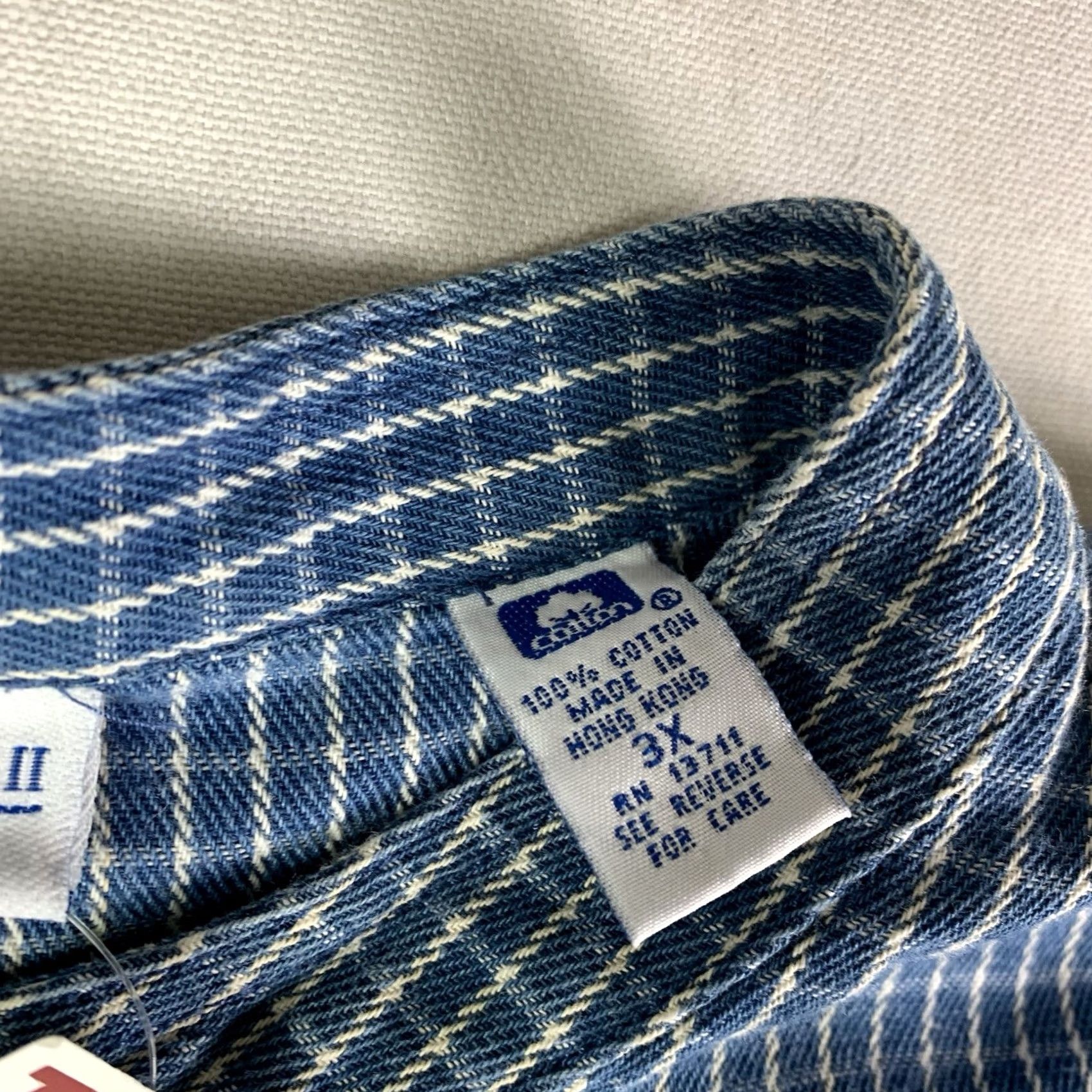 Vintage vtg Marsh Landing II Shirt Womens 3X chambray Mandarin collar button up Workwear Size XXL / US 16-18 / IT 52-54 - 4 Thumbnail