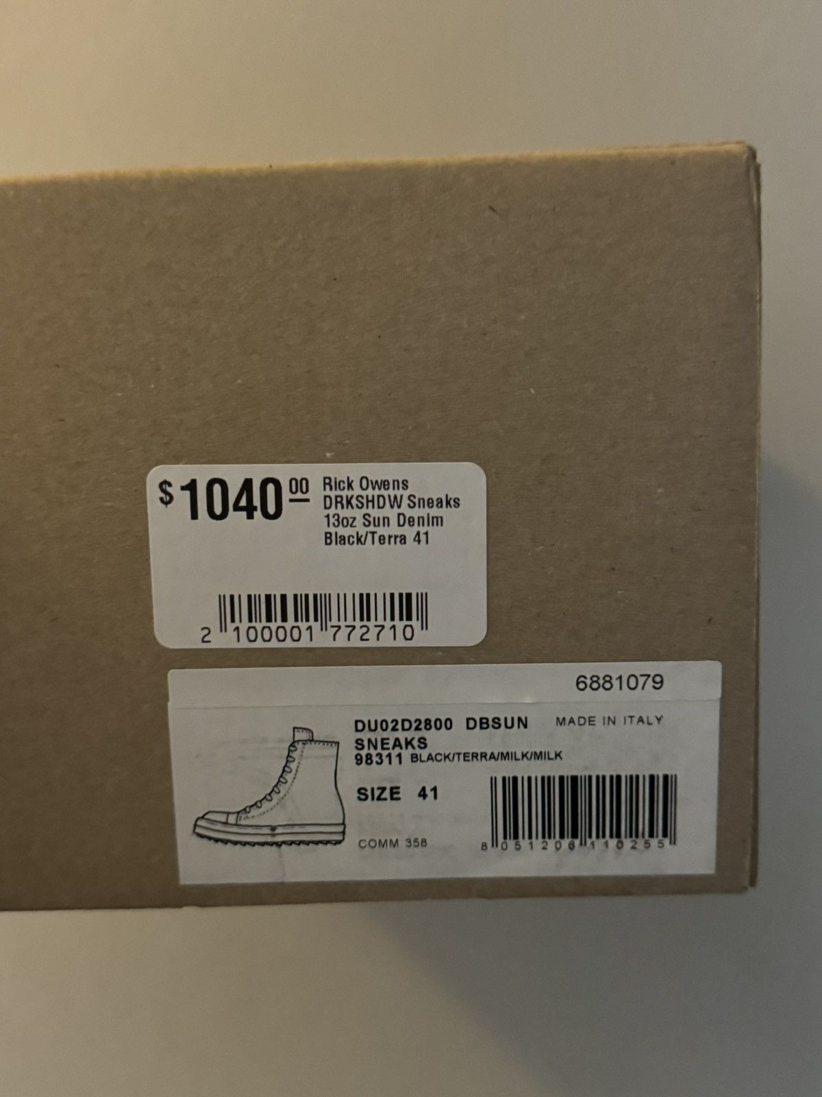 Rick Owens rick owens terra high sneakers Size US 8 / EU 41 - 7 Thumbnail