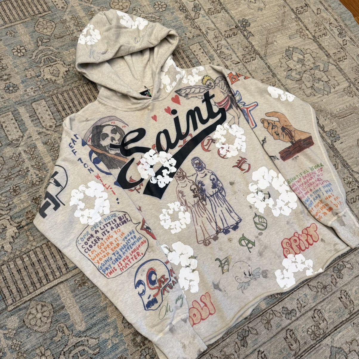 DENIM TEARS × Saint Michael Graffiti Hoodie Size US L / EU 52-54 / 3 - 3 Thumbnail