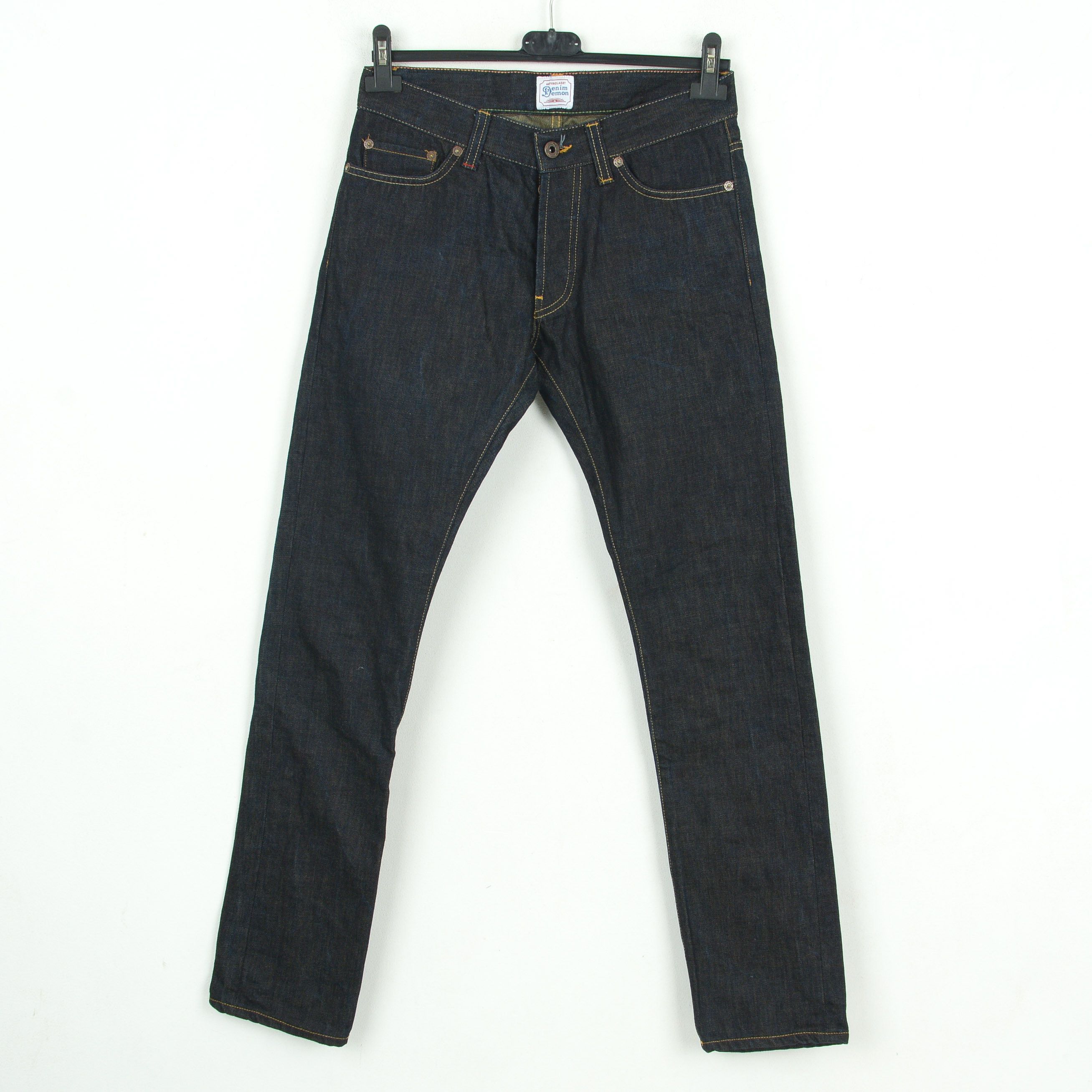 Denim Demon Aktiebolaget Mens W29 L32 Slim Taper Raw Selvage Jeans Pants Size US 29 - 1 Thumbnail