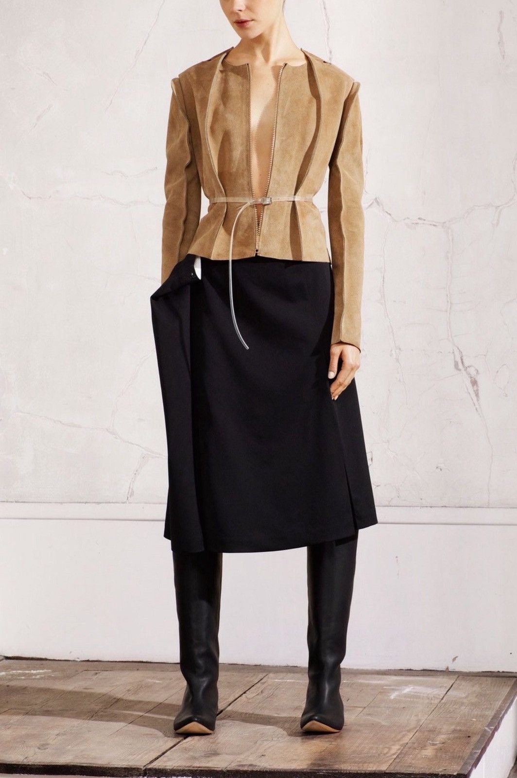 Maison Margiela Maison Margiela X H&M Suede Flat Pattern Cut Jacket Size S / US 4 / IT 40 - 2 Thumbnail