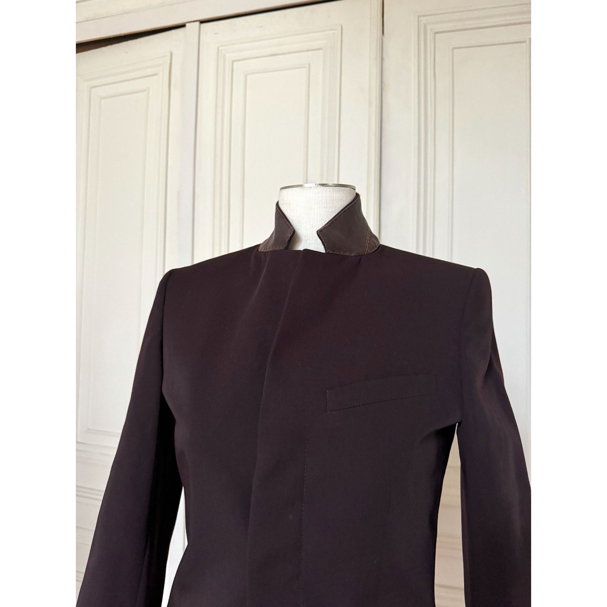 Jean Paul Gaultier 1990s Brown Wool Skirt Suit Size S / US 4 / IT 40 - 2 Thumbnail