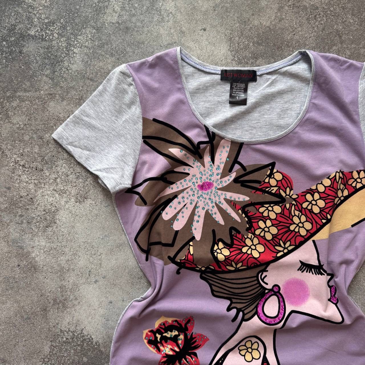20471120 Fashion Girl Print Y2K Era Vintage Glam T-Shirt Size S / US 4 / IT 40 - 3 Thumbnail