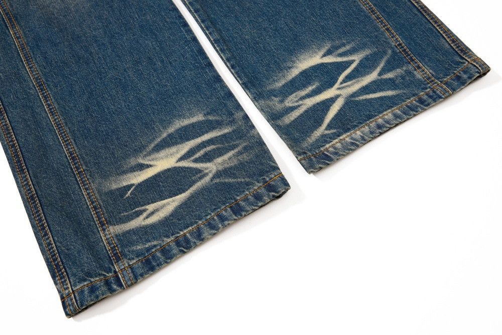 Vintage Streetwear punk retro distressed loose washed wide-leg jeans Size US 32 / EU 48 - 6 Thumbnail