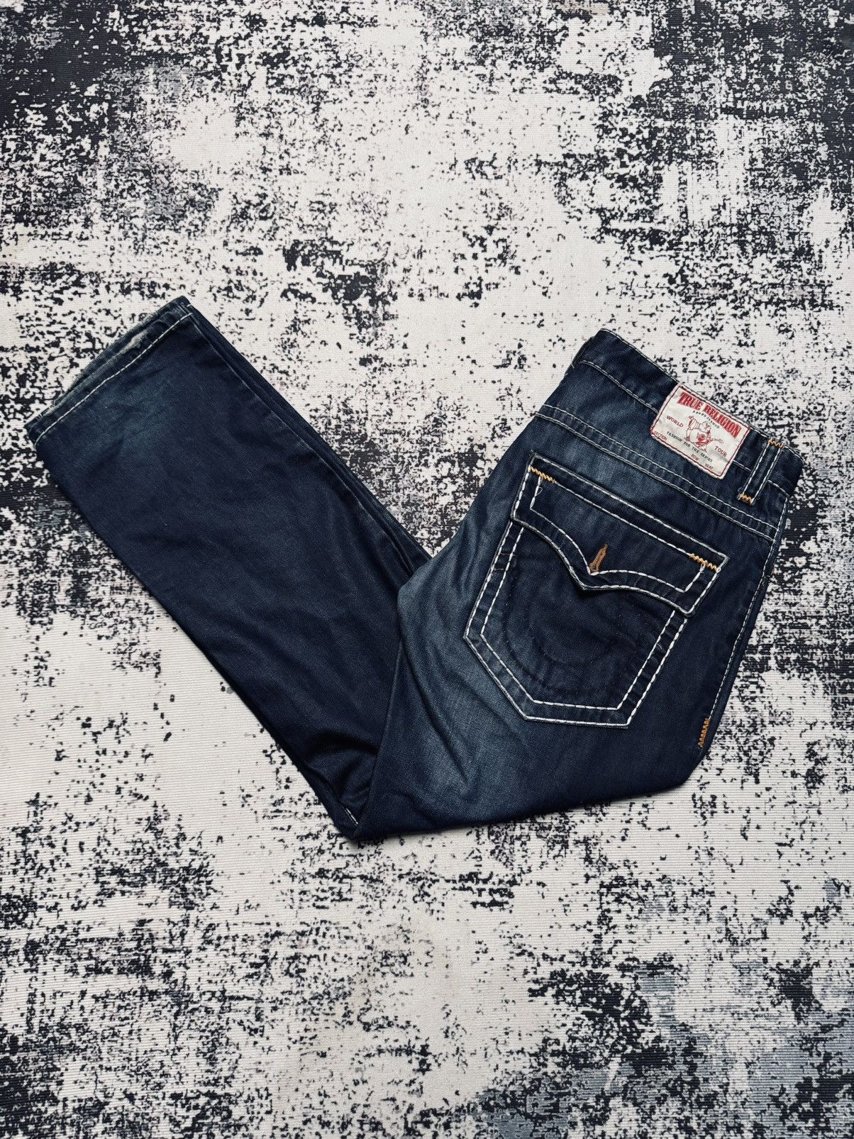 Japanese Brand × True Religion × Vintage True Religion Vintage USA Jeans Navy 36 Size US 36 / EU 52 - 1 Thumbnail