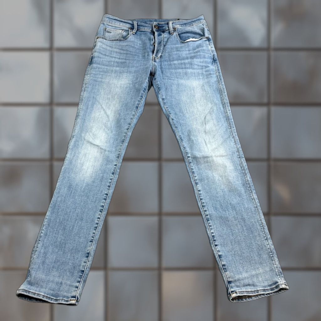 G-Star G-Star Jeans Slim Skinny 32 32 Light Blue Wash Denim 5-Pocket Model 3301 Mens Size US 32 / EU 48 - 1 Thumbnail