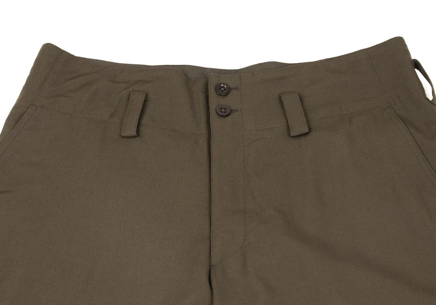 Yohji Yamamoto Wool Wide Pants Khaki