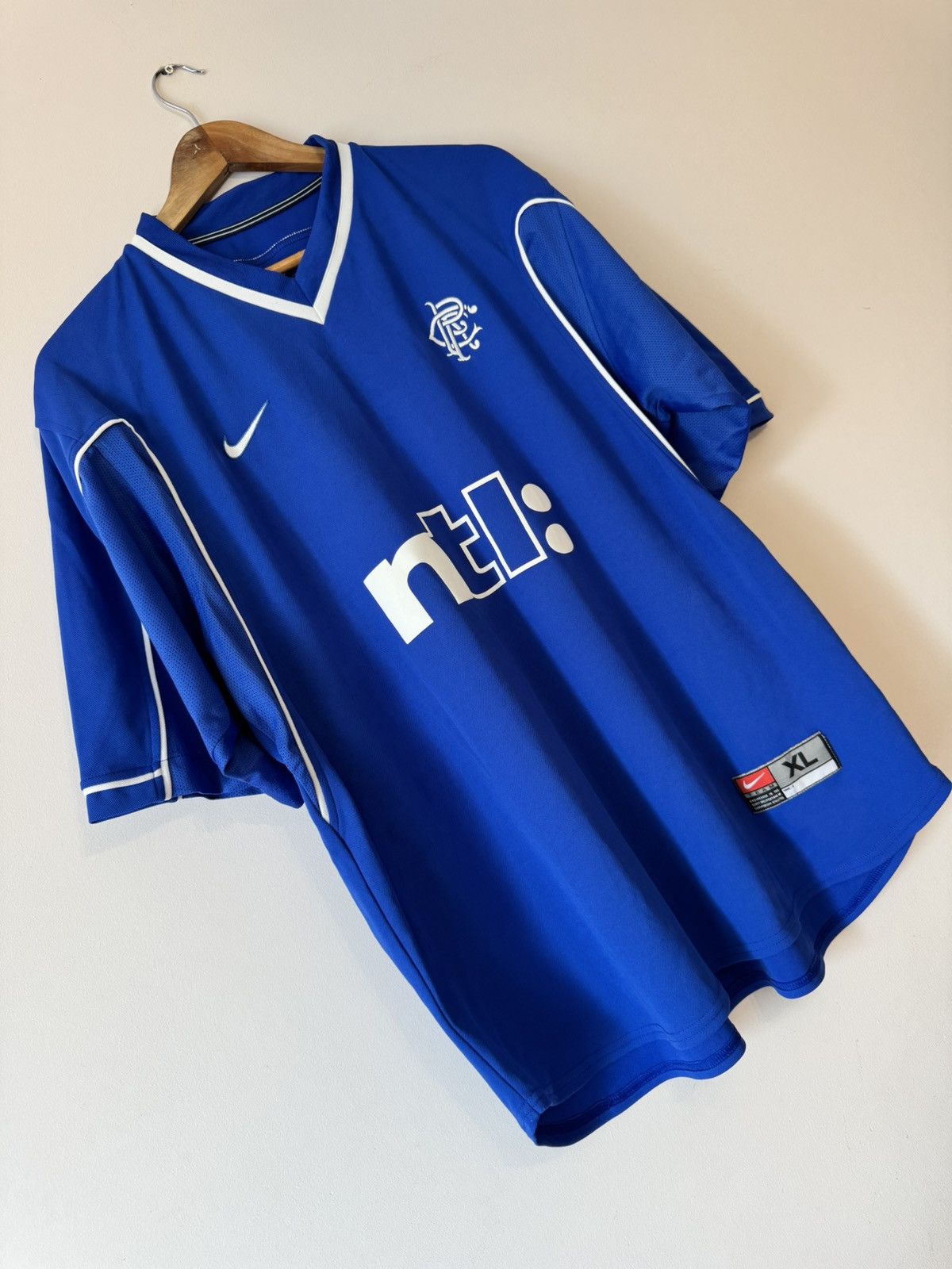 Nike Vintage Rangers Glasgow 1999-2001 Home Soccer Jersey Shirt Size US XL / EU 56 / 4 - 5 Thumbnail