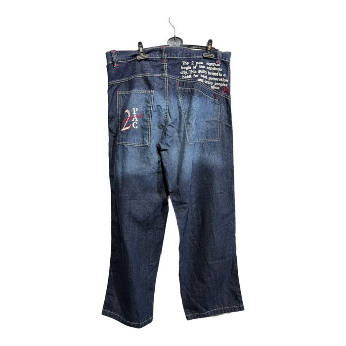 Vintage RARE Vintage Makaveli Tupac Baggy Denim Pants Jeans | Grailed