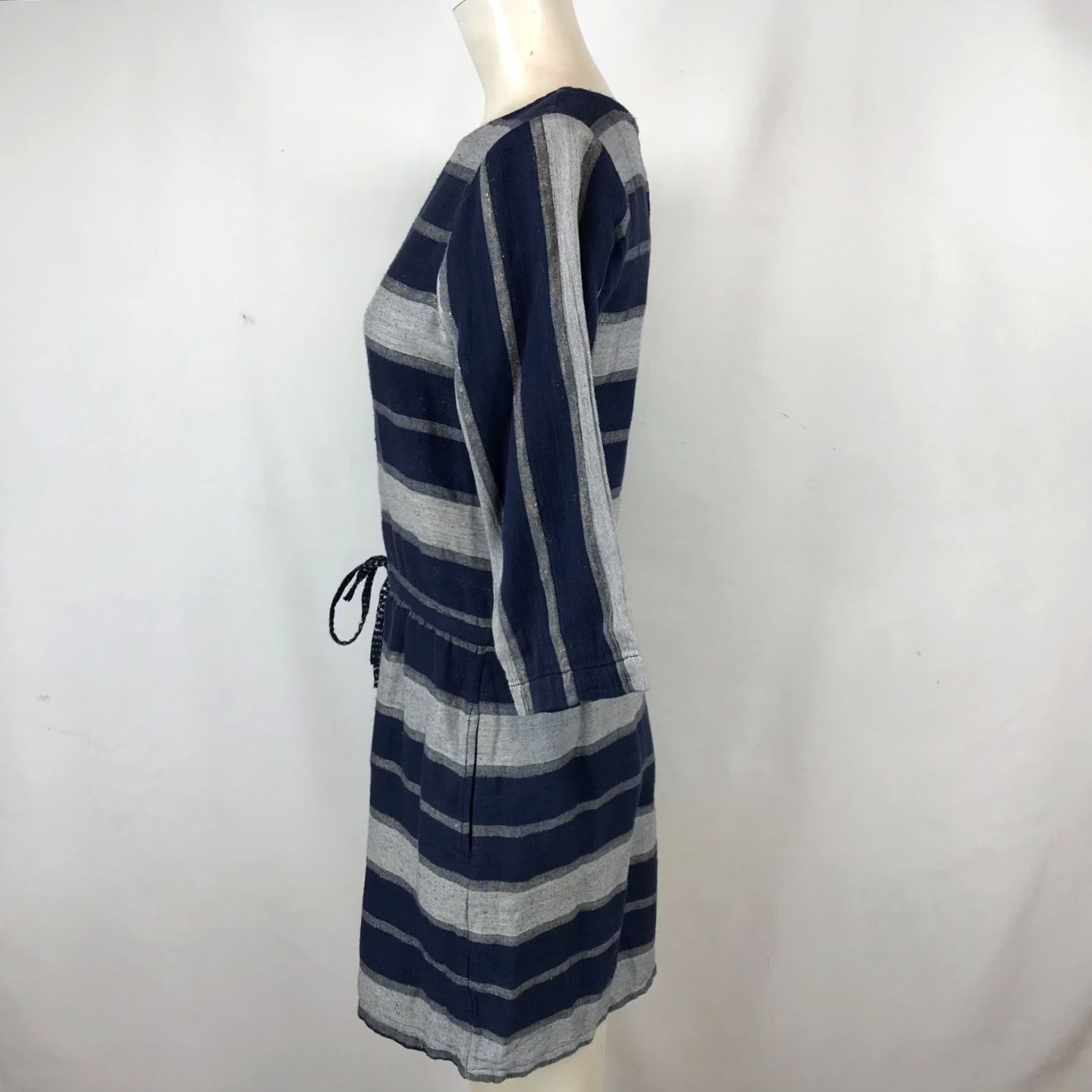 Vintage ACE & JIG WOMEN'S XS BLUE & GRAY LONG SLEEVE DRESS Size XS / US 0-2 / IT 36-38 - 5 Thumbnail