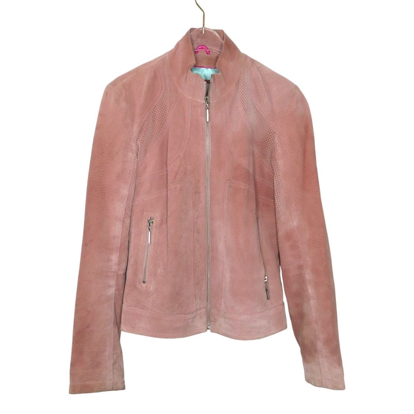 Vintage × Wilsons Leather Vintage Wilsons Leather Pink Leather Jacket Suede Small Size S / US 4 / IT 40 - 5 Thumbnail