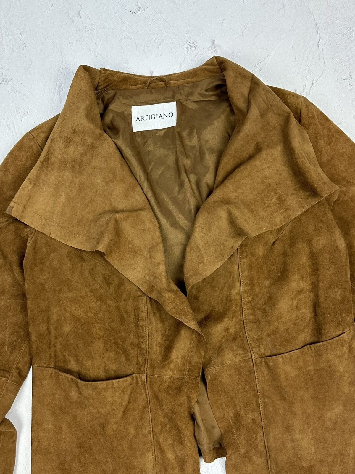 If Six Was Nine Vintage Brown Suede Jacket Size XL / US 12-14 / IT 48-50 - 5 Thumbnail