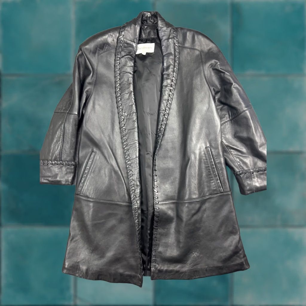 Vintage VINTAGE Jacobson's Leather Jacket Womens XS Black Braided Trim Long Pockets Jacket Womens XS Black Braided Trim Long Pockets Size XS / US 0-2 / IT 36-38 - 1 Thumbnail