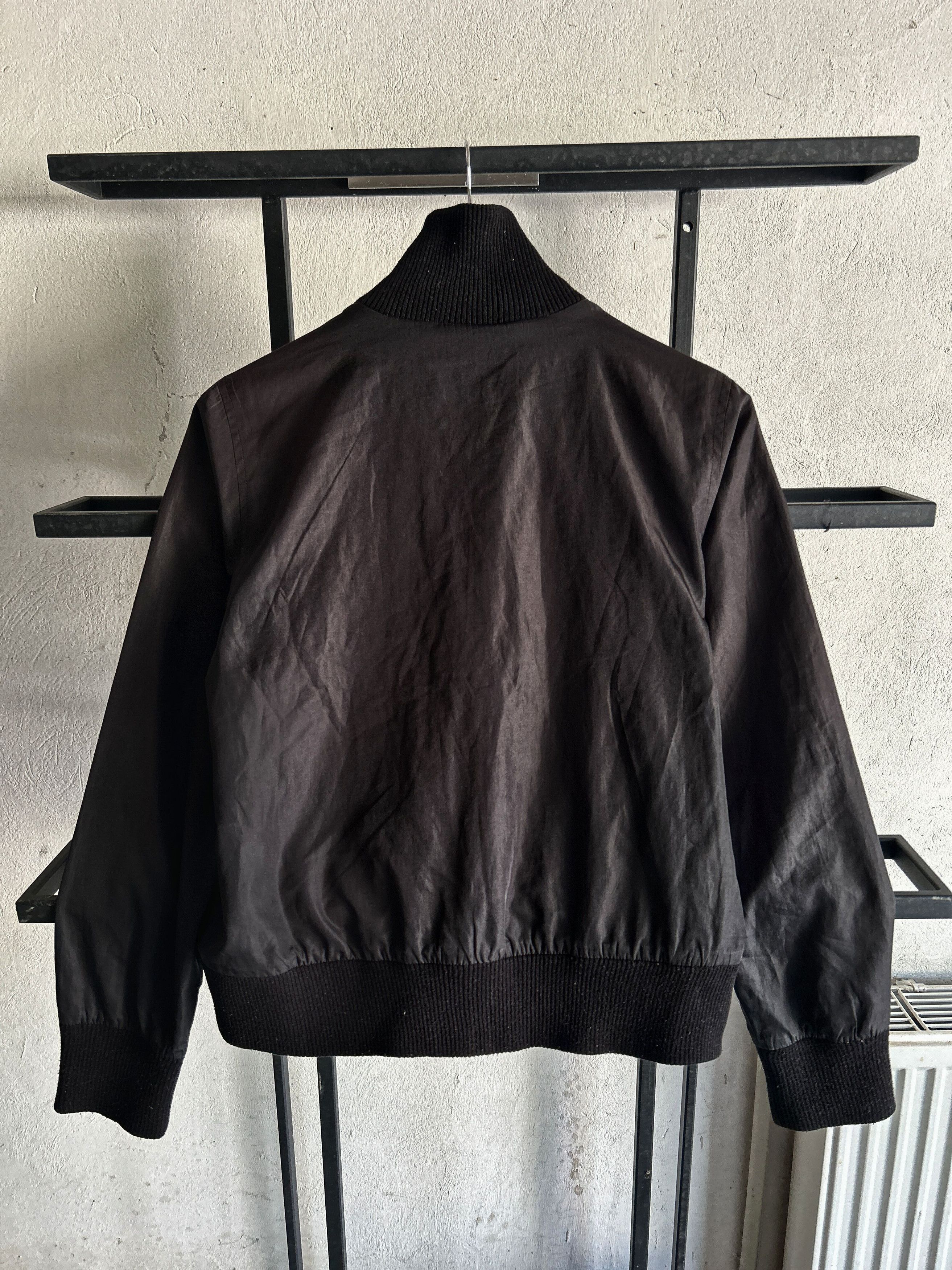 Japanese Brand Minimal Black Bomber Jacket Full Zip Casual Streetwear Style Size US M / EU 48-50 / 2 - 5 Thumbnail