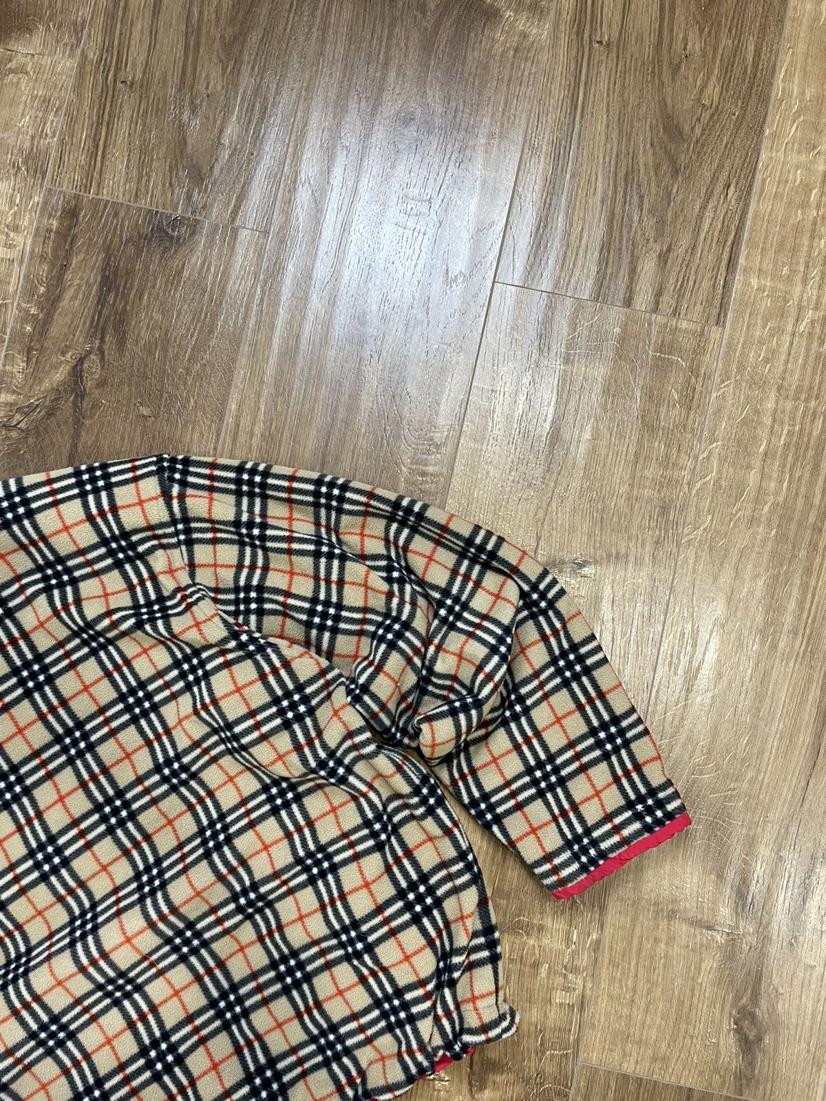 Burberry Vintage 90’s Burberry Nova Check Y2K Style Fleece Bomber Size US S / EU 44-46 / 1 - 15 Thumbnail