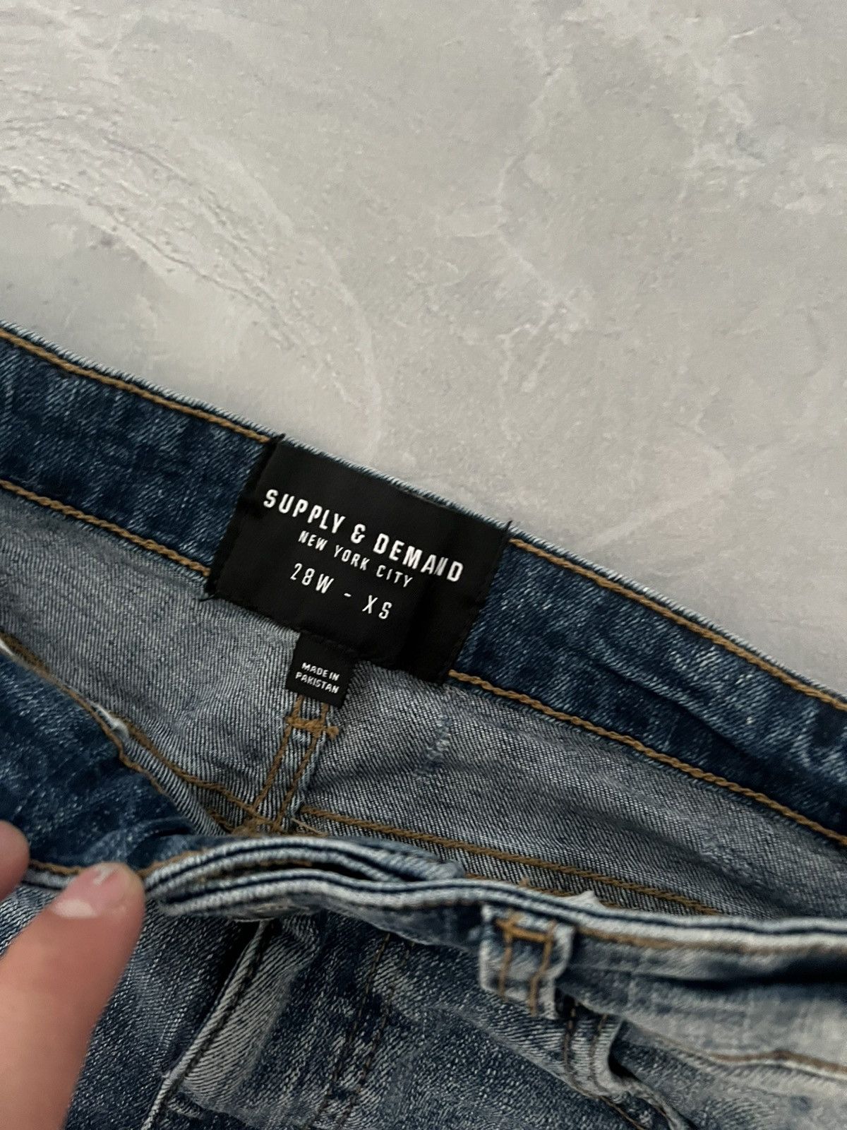 Japanese Brand Destroyed Underground Y2K Slim / Weathered Subversive 90s Size US 30 / EU 46 - 4 Thumbnail