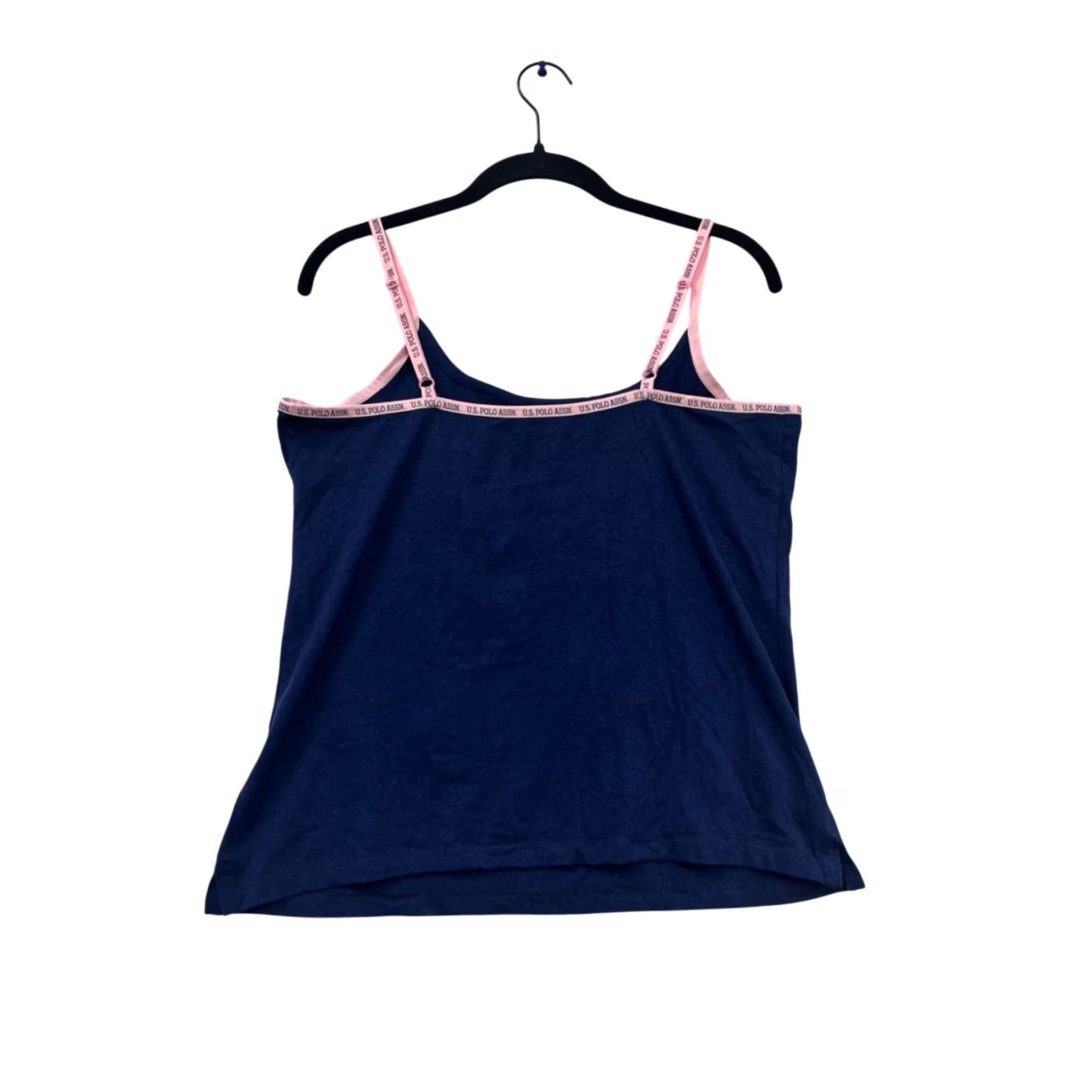 U.S. Polo Assn. U.S. Polo Assn. Navy Blue Camisole Tank Top M/M Pink Trim Womens M Size M / US 6-8 / IT 42-44 - 2 Thumbnail