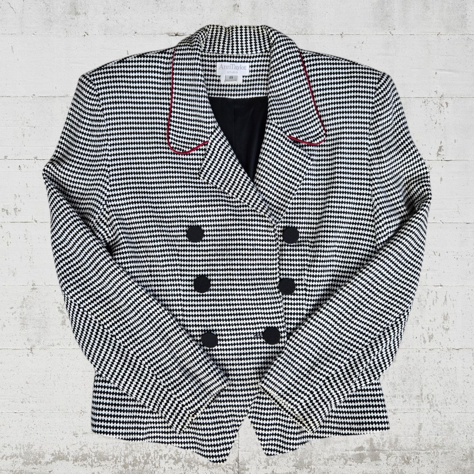 Ann Taylor Vintage Double Breasted USA Made Blazer Size 8 Size M / US 6-8 / IT 42-44 - 2 Thumbnail