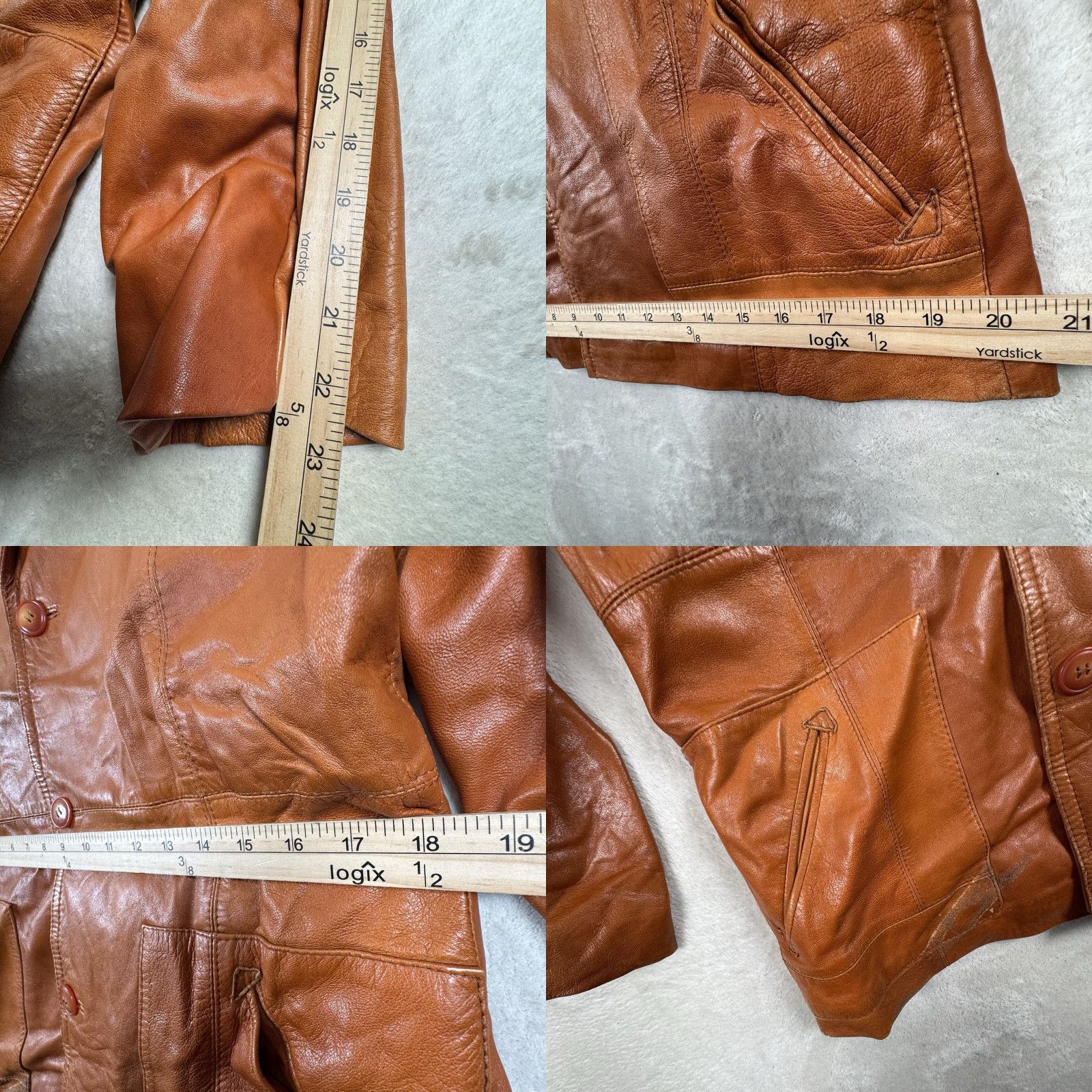 Vintage VINTAGE Goya De Espan'a Leather Jacket Hipster Light Brown 42 Size US XS / EU 42 / 0 - 9 Thumbnail