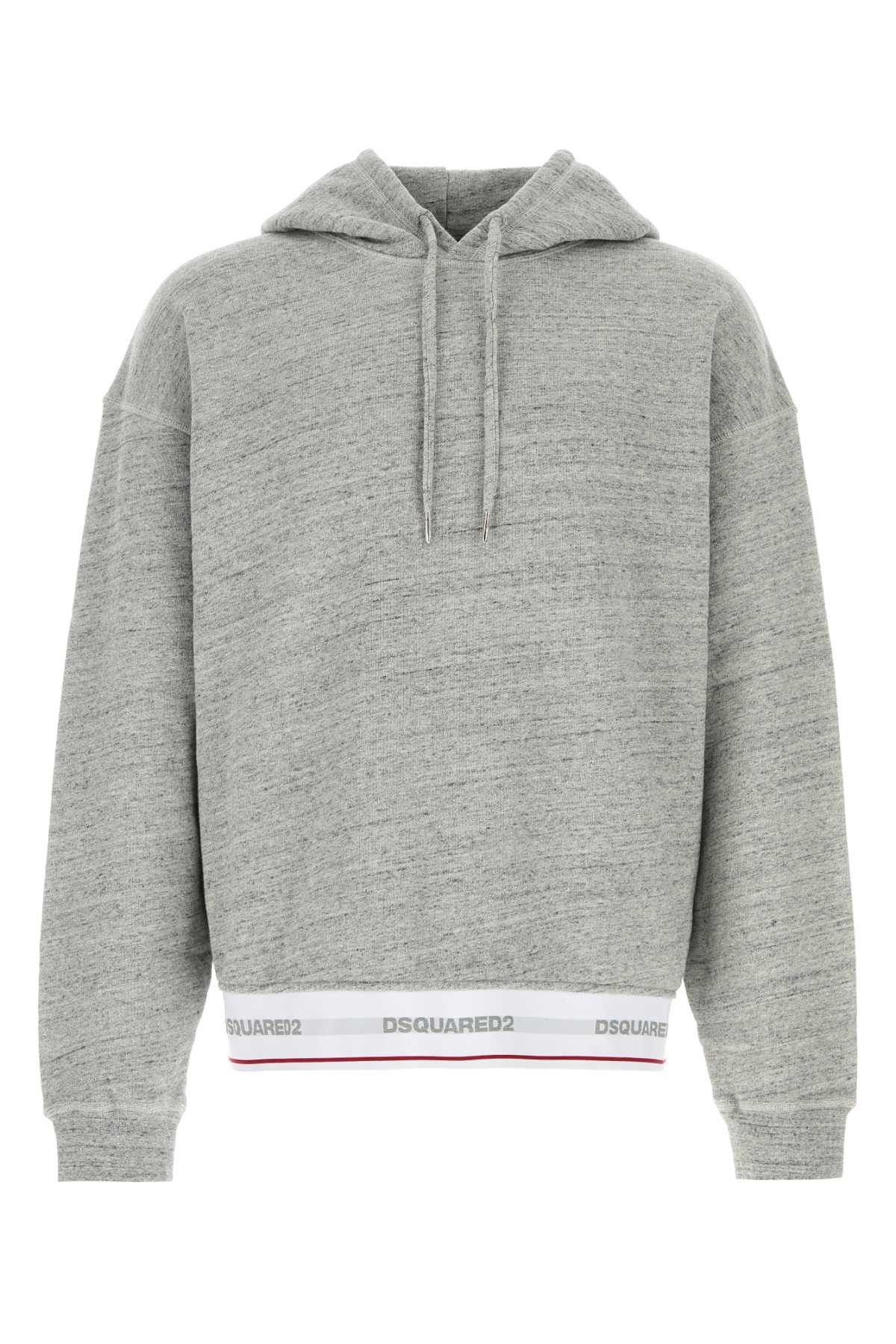 Dsquared2 Melange Grey Cotton Oversize Sweatshirt Size US S / EU 44-46 / 1 - 1 Thumbnail